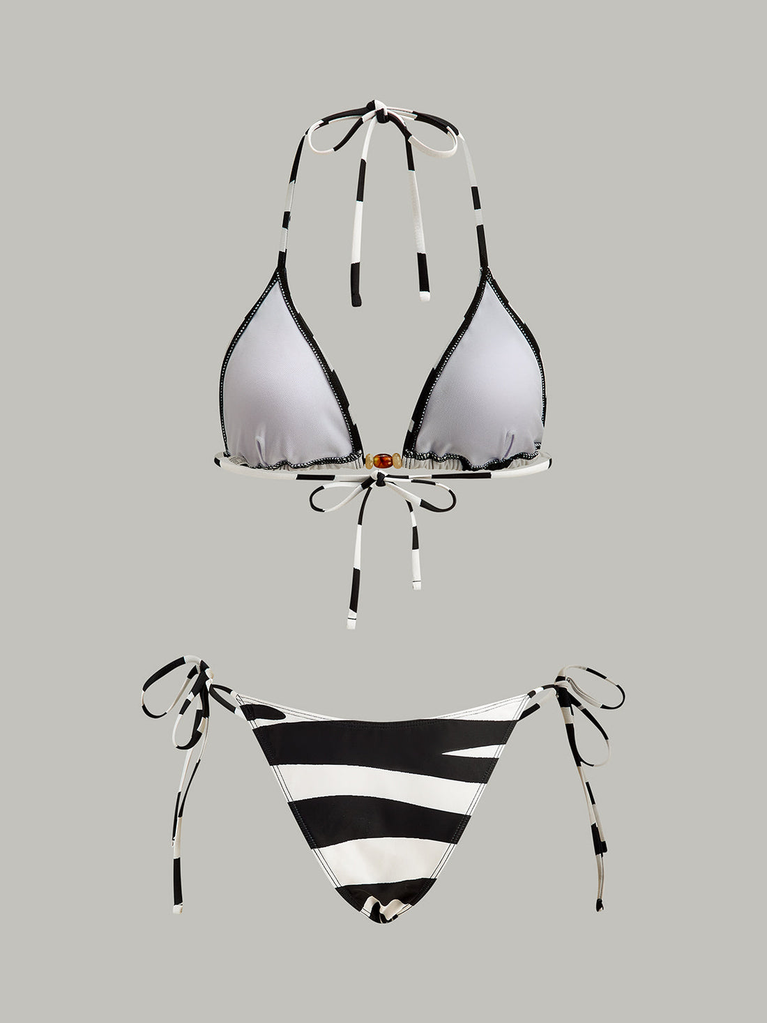 Favour Siyah Beyaz Desenli Bikini | 16400#VI1750057073--Siyah-Beyaz-XS | 16400#VI1750057073--Siyah-Beyaz-S | 16400#VI1750057073--Siyah-Beyaz-M | 16400#VI1750057073--Siyah-Beyaz-L