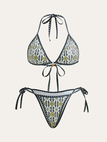 Natasha Desenli Halter Bikini Seti | OA250416038COAS | OA250416038COAM | OA250416038COAL