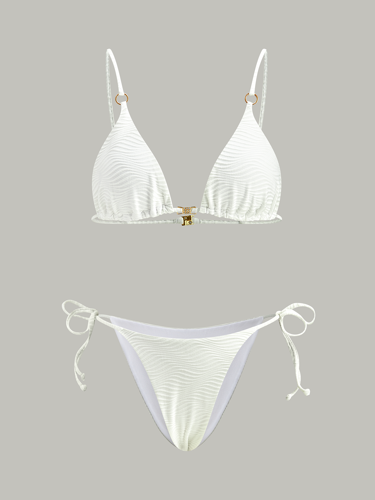Christelle Beyaz Straplez Bikini | 16400#PU1749626419-white-S | 16400#PU1749626419-white-M | 16400#PU1749626419-white-L | 16400#PU1749626419-white-XL