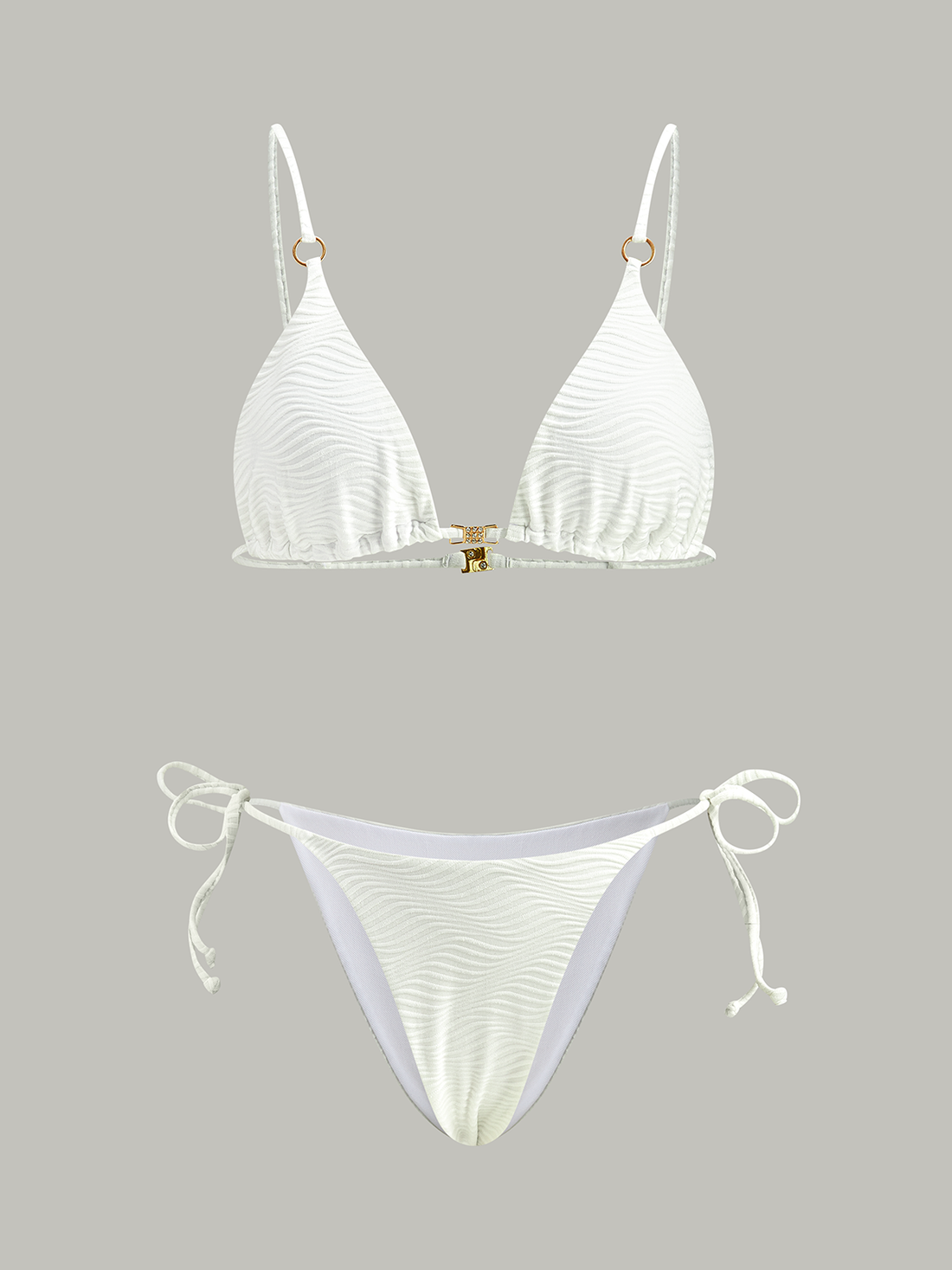 Christelle Beyaz Straplez Bikini | 16400#PU1749626419-white-S | 16400#PU1749626419-white-M | 16400#PU1749626419-white-L | 16400#PU1749626419-white-XL
