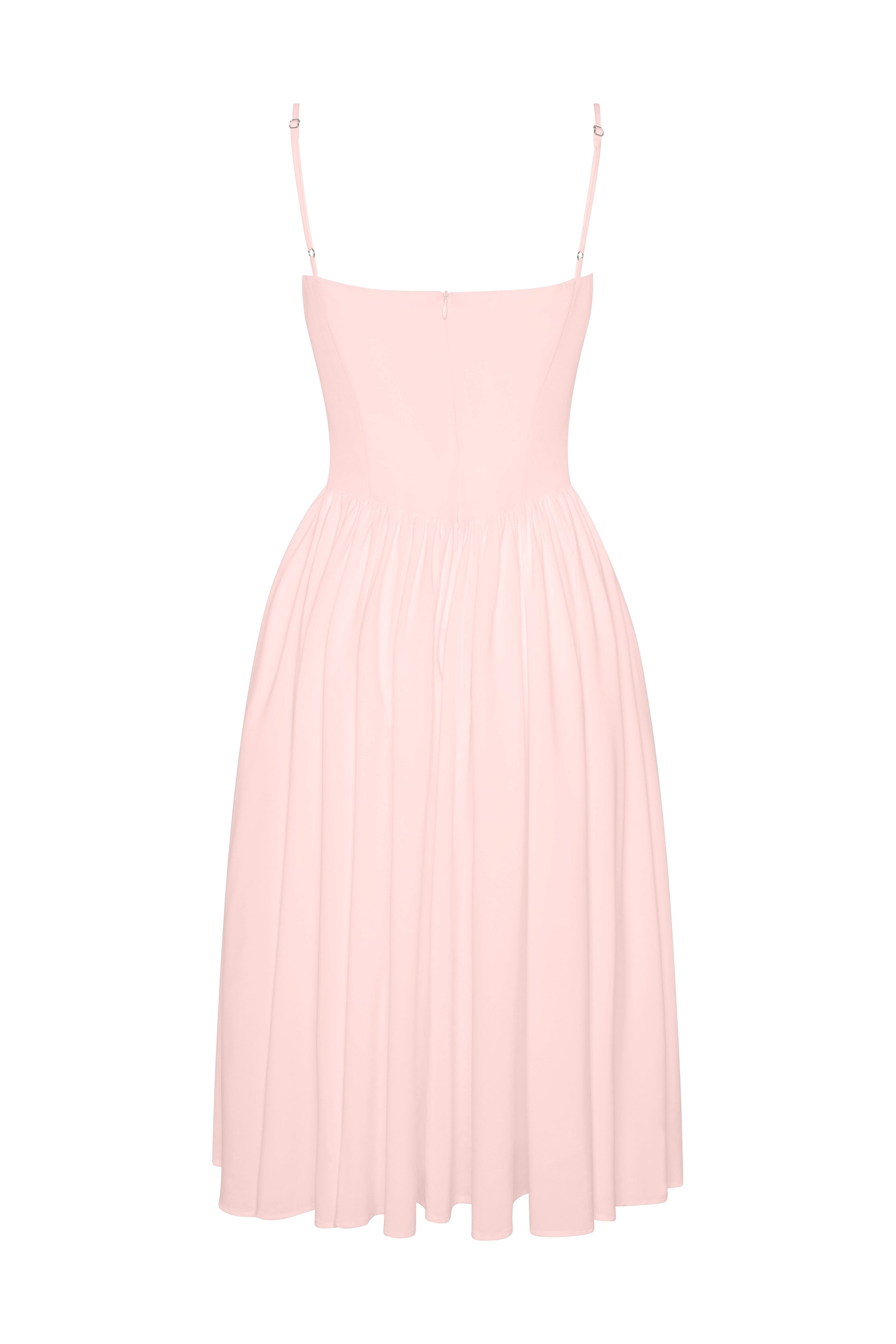 Ryanne Straplez Bustiyer Midi Elbise | D1079-PINK-XS | D1079-PINK-S | D1079-PINK-M | D1079-PINK-L | D1079-PINK-XL | D1079-PINK-XXL