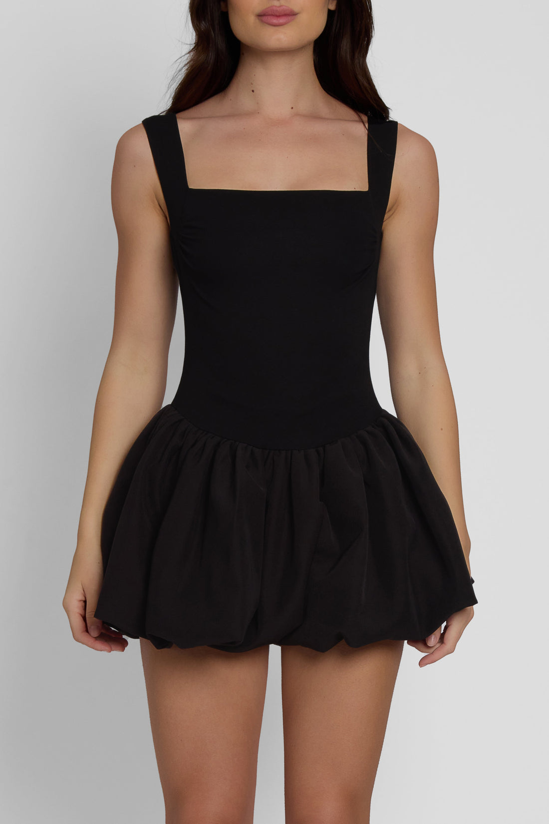 Agnes Kabarik Orgu Mini Elbise | D1082-BLK-XS | D1082-BLK-S | D1082-BLK-M | D1082-BLK-L | D1082-BLK-XL | D1082-BLK-XXL