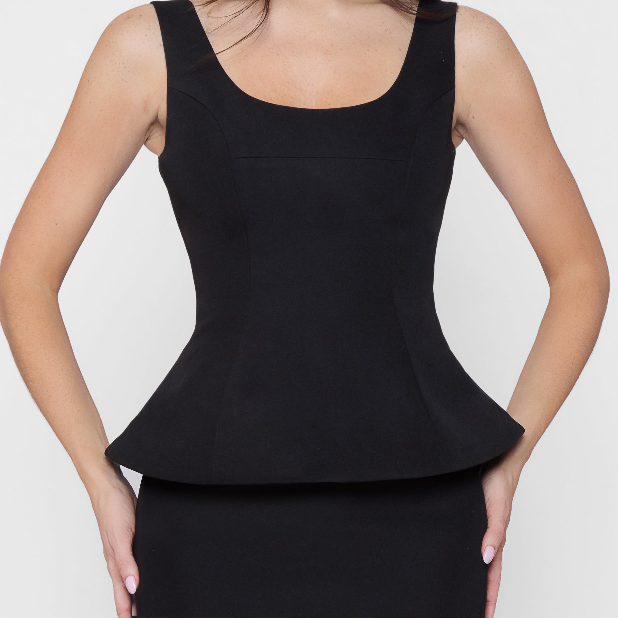 Chany Peplum Bustiyer Ust | T1008-BLK-XS | T1008-BLK-S | T1008-BLK-M | T1008-BLK-L | T1008-BLK-XL | T1008-BLK-XXL