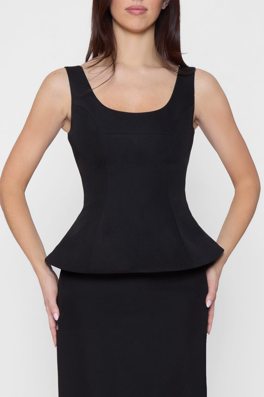 Chany Peplum Bustiyer Ust | T1008-BLK-XS | T1008-BLK-S | T1008-BLK-M | T1008-BLK-L | T1008-BLK-XL | T1008-BLK-XXL