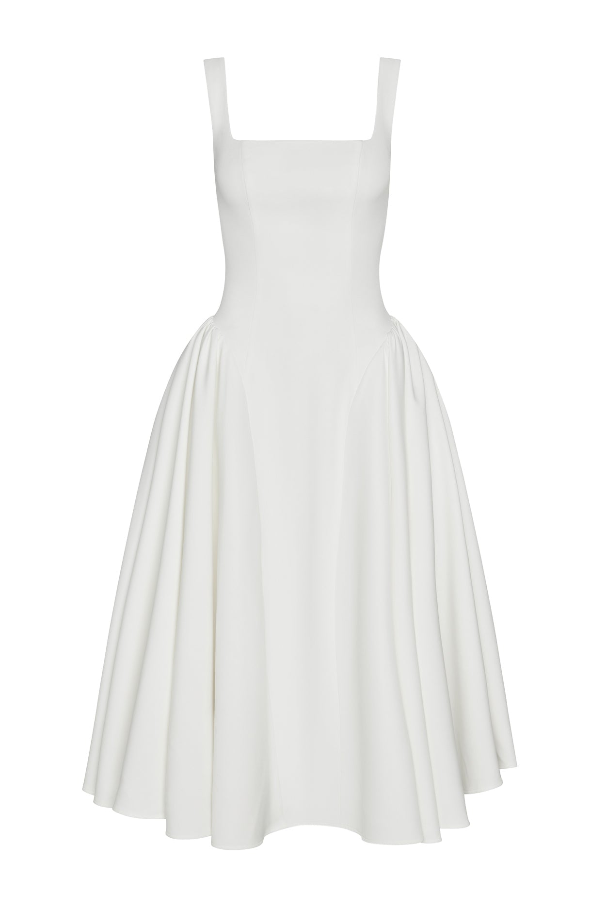 Nyra Korse Midi Elbise | D1092-WHITE-XS | D1092-WHITE-S | D1092-WHITE-M | D1092-WHITE-L | D1092-WHITE-XL | D1092-WHITE-XXL