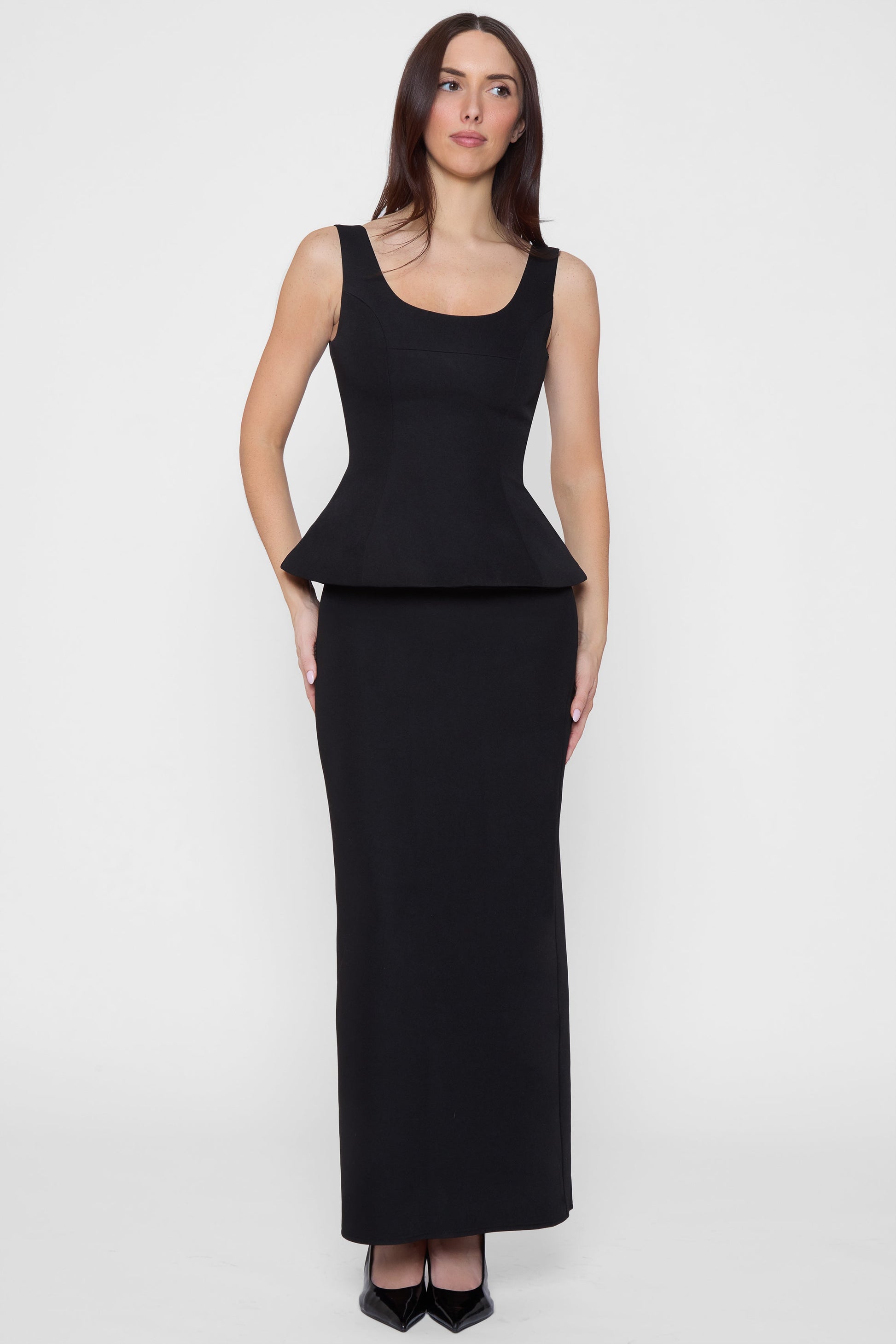 Chany Peplum Bustiyer Ust | T1008-BLK-XS | T1008-BLK-S | T1008-BLK-M | T1008-BLK-L | T1008-BLK-XL | T1008-BLK-XXL