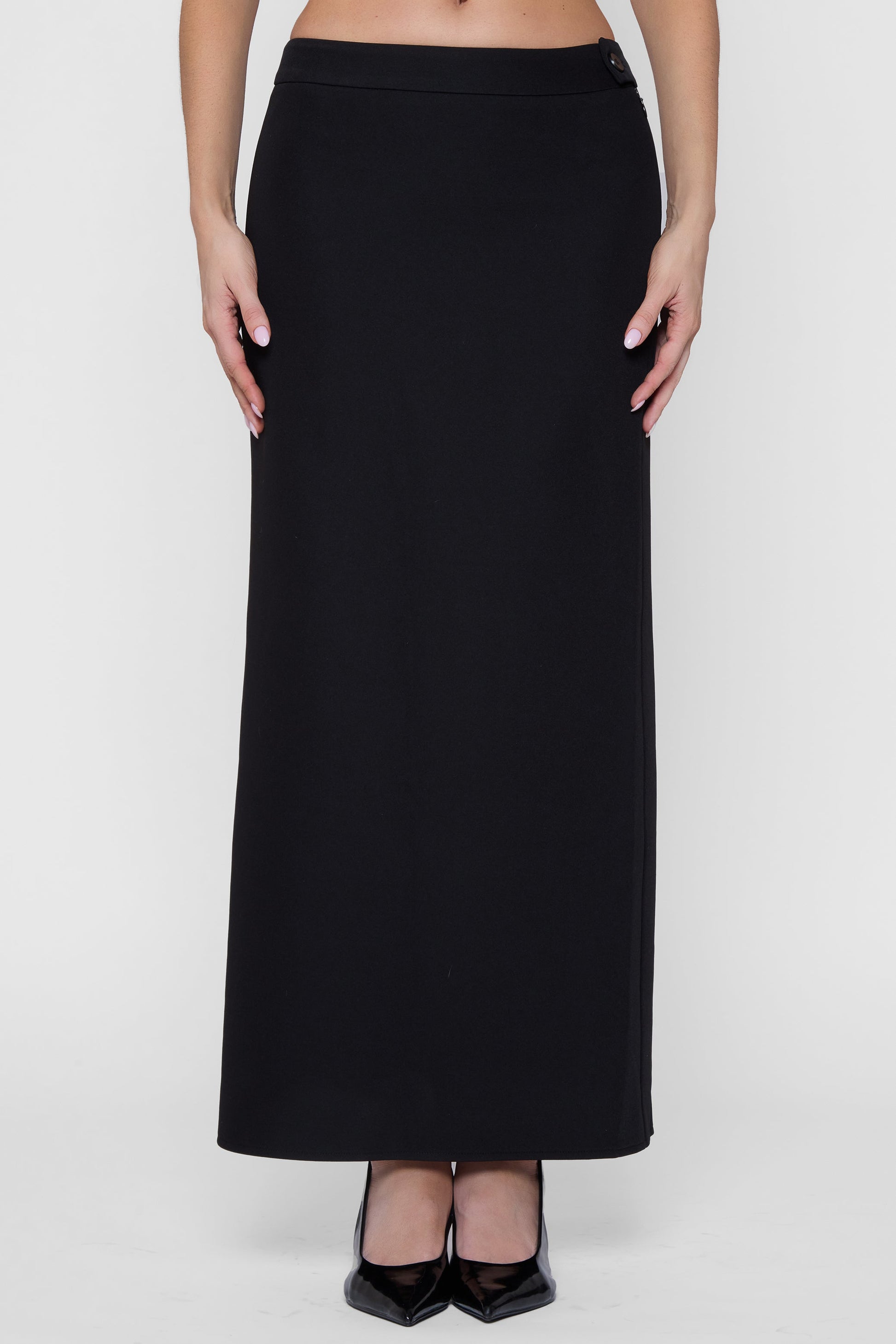 Nevayah Siyah Orgu Maxi Etek | SKRT1015-BLK-XS | SKRT1015-BLK-S | SKRT1015-BLK-M | SKRT1015-BLK-L | SKRT1015-BLK-XL | SKRT1015-BLK-XXL