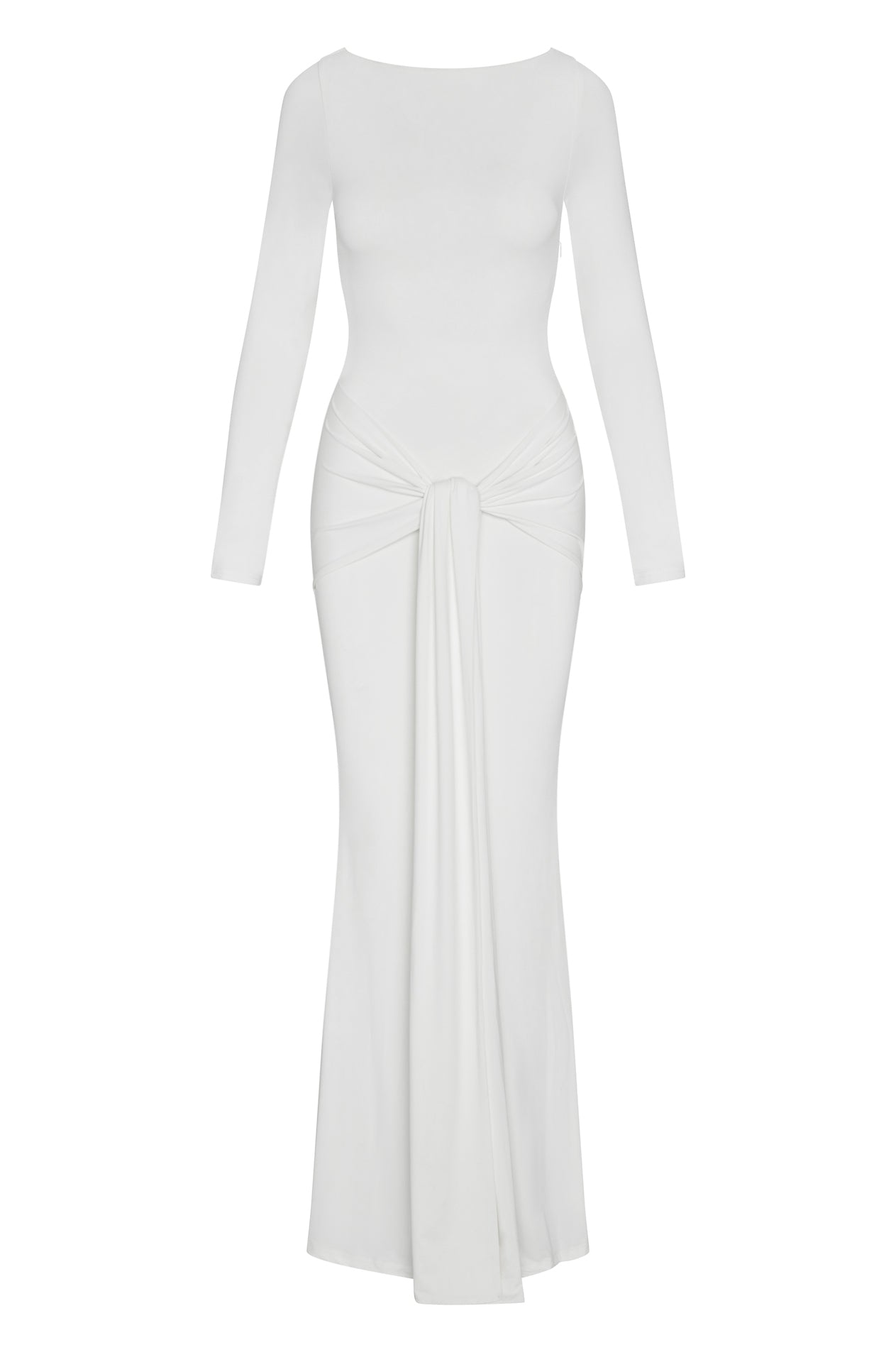 Sanvi Beyaz Dugum Maksi Elbise | D1073-WHITE-XS | D1073-WHITE-S | D1073-WHITE-M | D1073-WHITE-L | D1073-WHITE-XL | D1073-WHITE-XXL