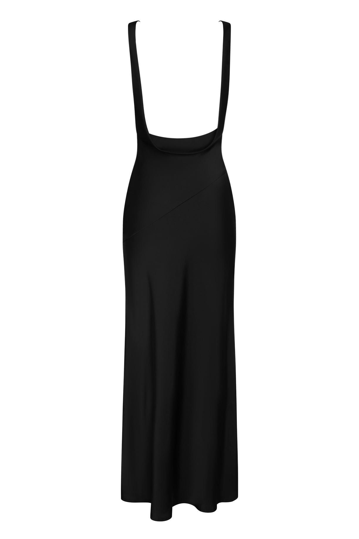 Rosie Saten Sirt Dekolteli Elbise | D1100-BLK-XS | D1100-BLK-S | D1100-BLK-M | D1100-BLK-L | D1100-BLK-XL | D1100-BLK-XXL