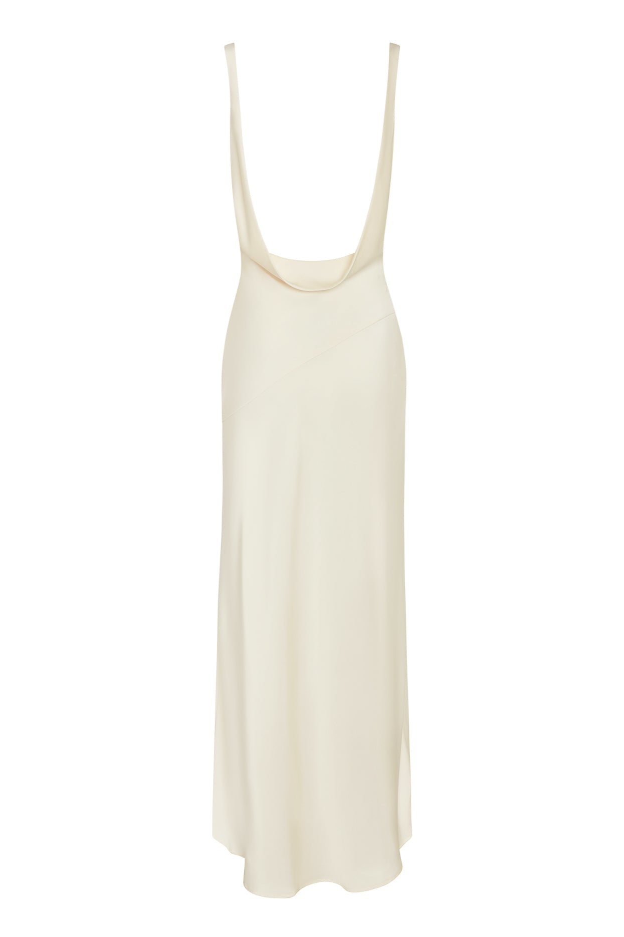 Dominique Saten Drapeli Elbise | D1100-IVORY-XS | D1100-IVORY-S | D1100-IVORY-M | D1100-IVORY-L | D1100-IVORY-XL | D1100-IVORY-XXL