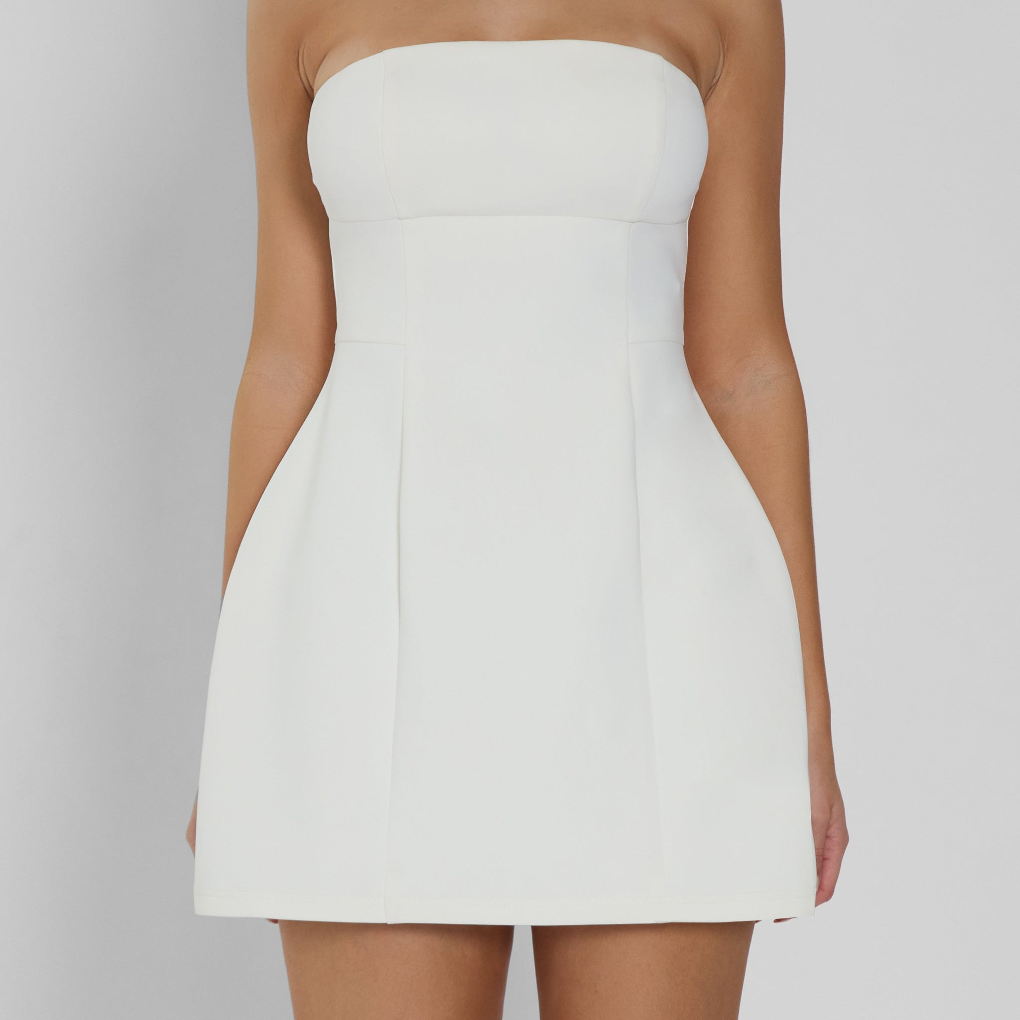 Ellieana Straplez Mini Elbise | D1049-WHITE-XS | D1049-WHITE-S | D1049-WHITE-M | D1049-WHITE-L | D1049-WHITE-XL | D1049-WHITE-XXL