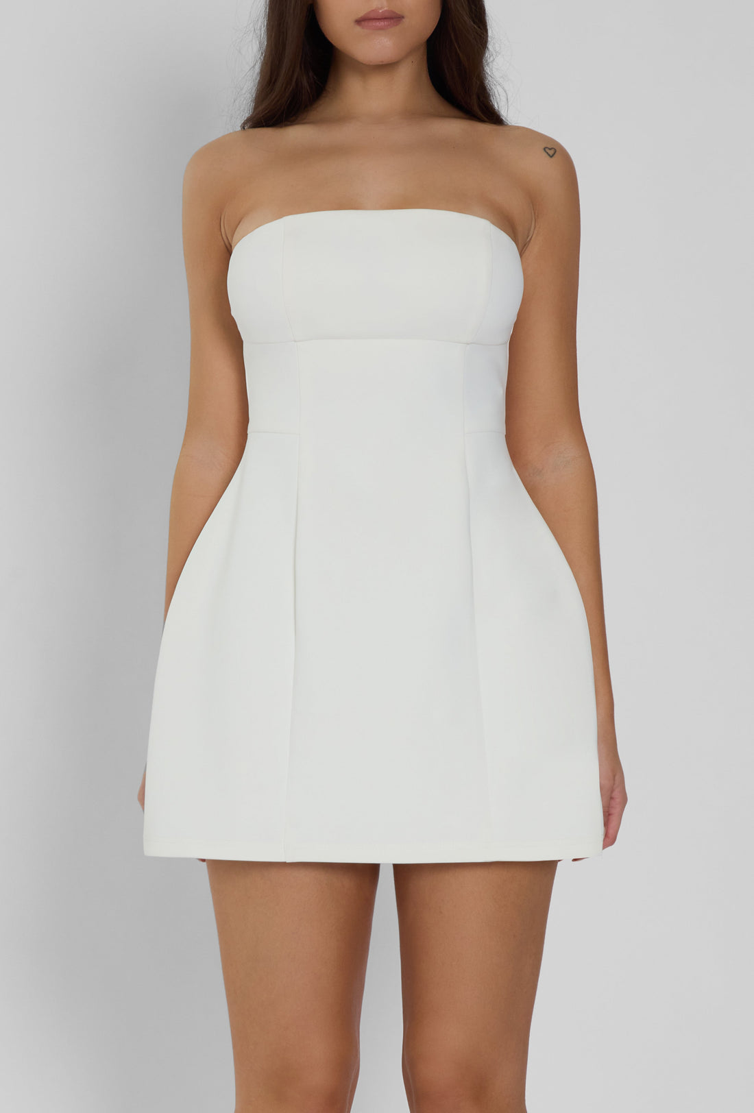 Ellieana Straplez Mini Elbise | D1049-WHITE-XS | D1049-WHITE-S | D1049-WHITE-M | D1049-WHITE-L | D1049-WHITE-XL | D1049-WHITE-XXL
