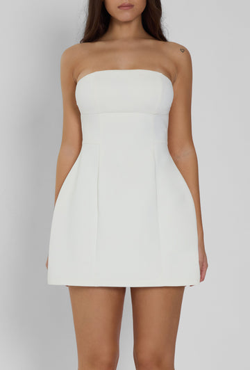 Ellieana Straplez Mini Elbise | D1049-WHITE-XS | D1049-WHITE-S | D1049-WHITE-M | D1049-WHITE-L | D1049-WHITE-XL | D1049-WHITE-XXL
