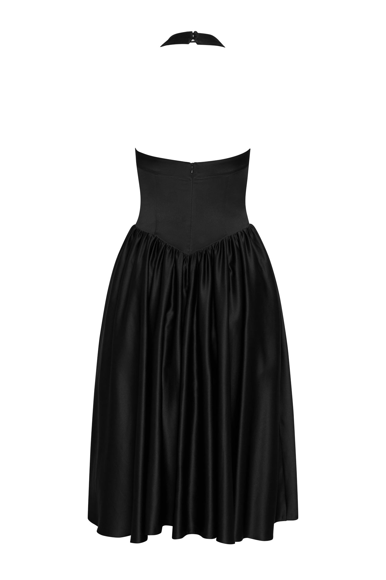 Karolina Halter Korse Midi Elbise | D1066-BLK-XS | D1066-BLK-S | D1066-BLK-M | D1066-BLK-L | D1066-BLK-XL | D1066-BLK-XXL