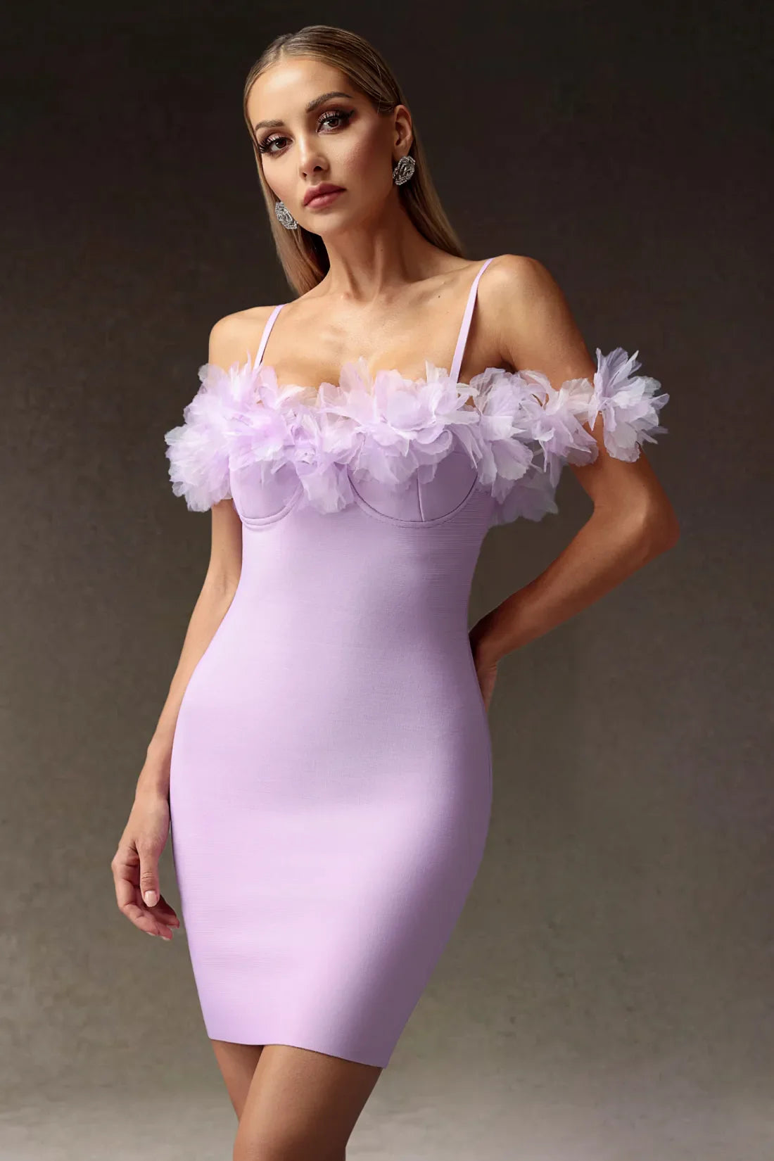 Bralynn Straplez Cicekli Mini Elbise | S | M | L