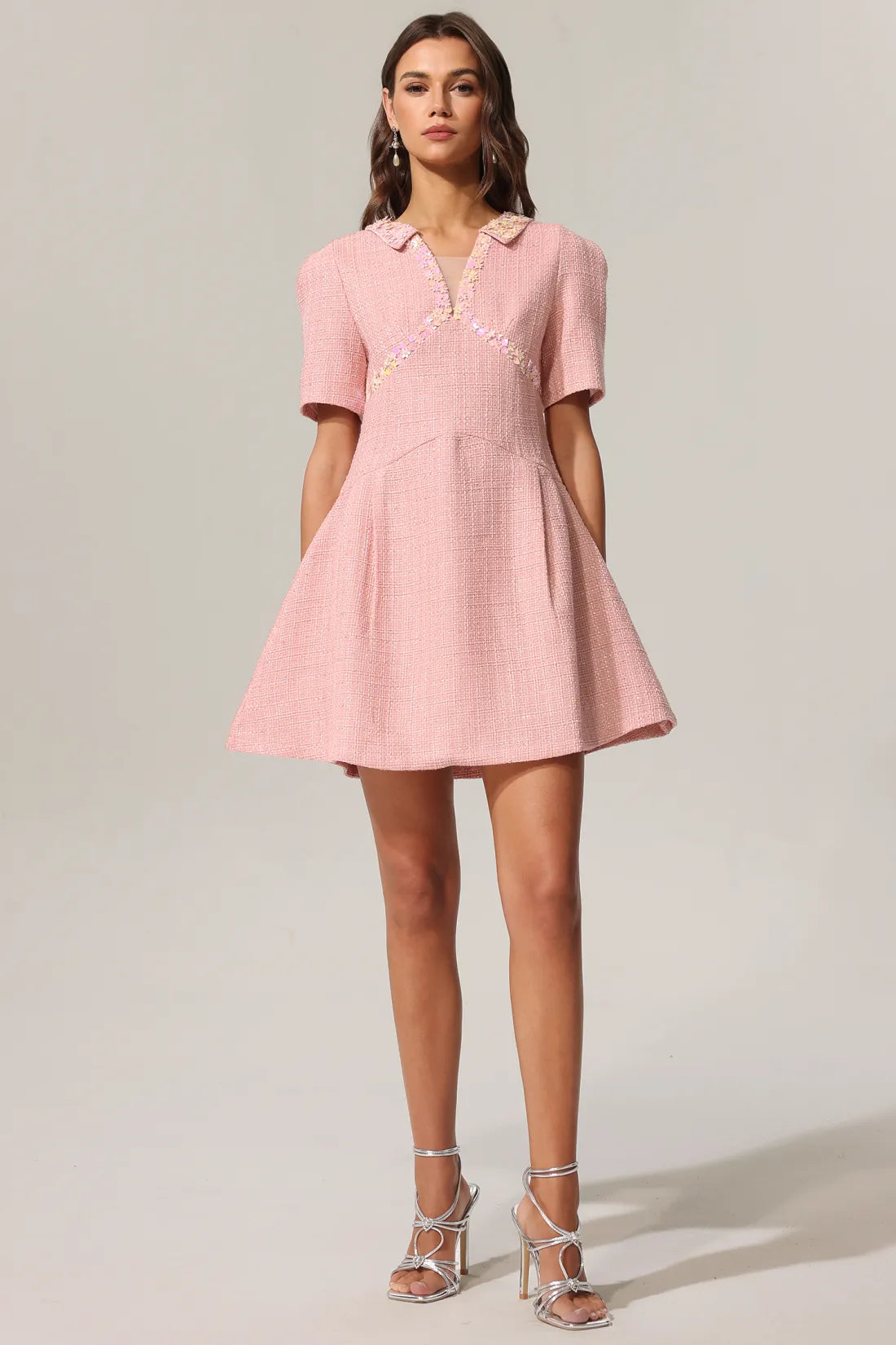 Jacey Kisa Kollu Mini Elbise | S | M | L
