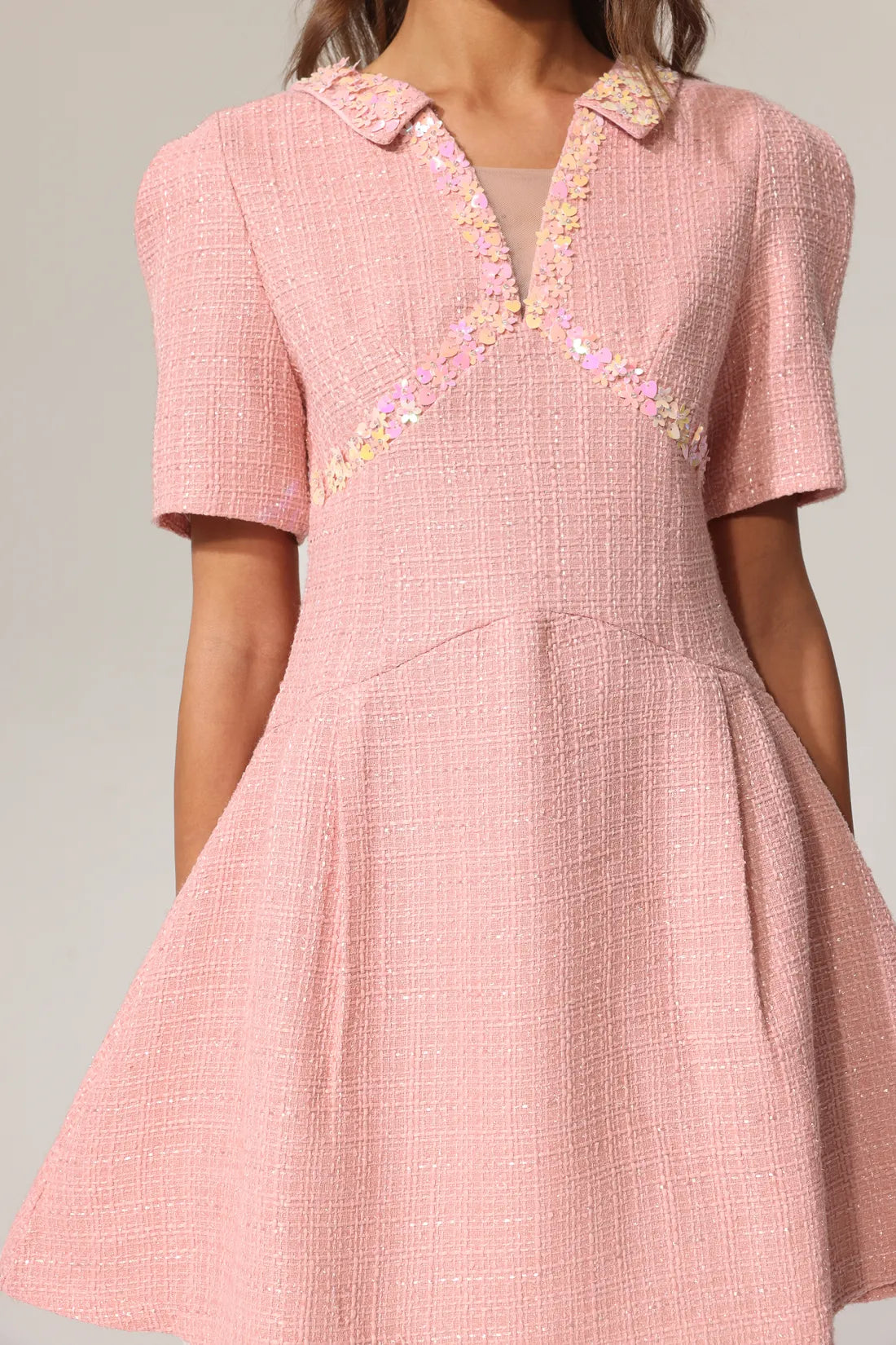 Jacey Kisa Kollu Mini Elbise | S | M | L