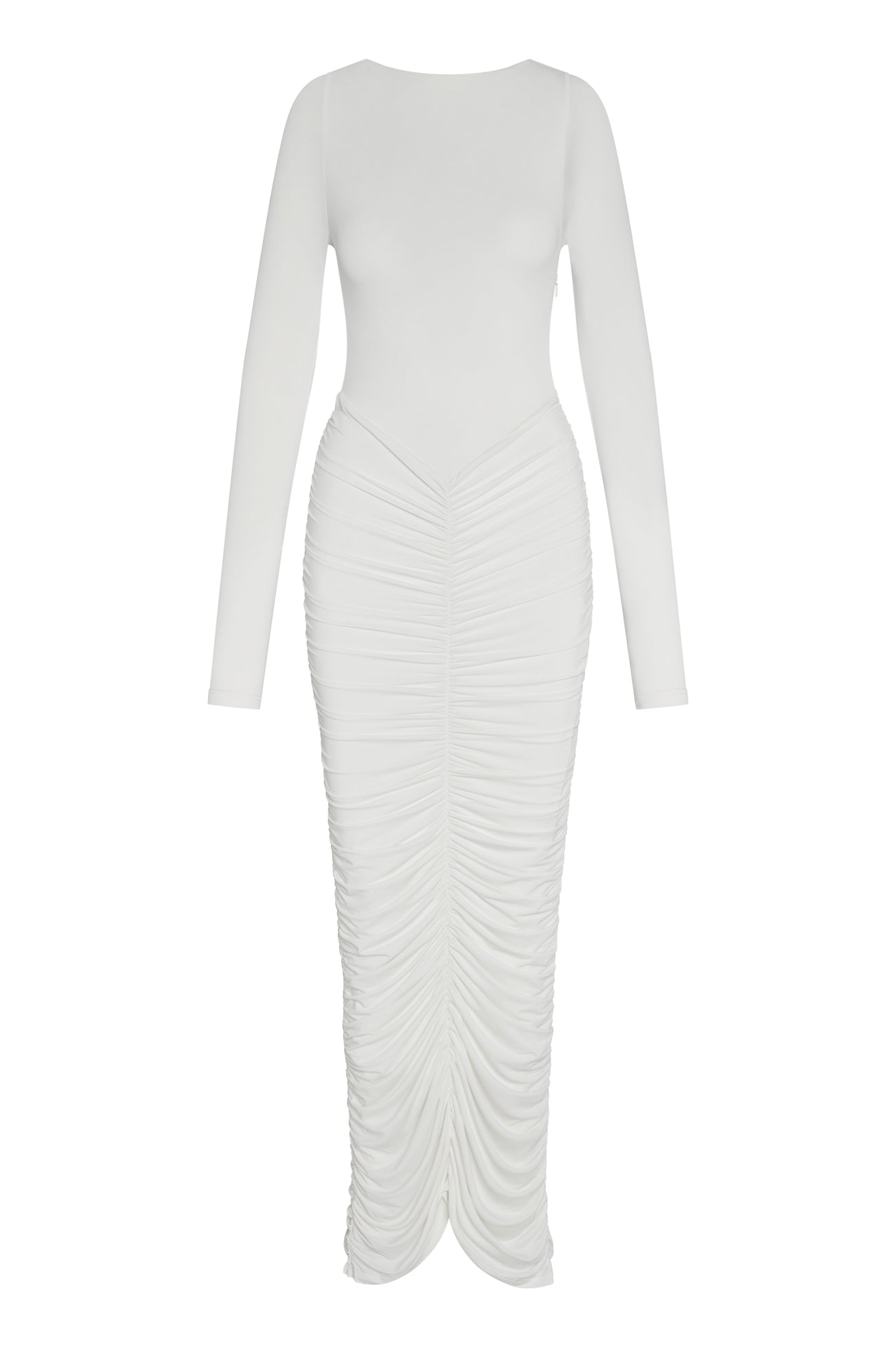Haylen Drapeli Maksi Elbise | D1074-WHITE-XS | D1074-WHITE-S | D1074-WHITE-M | D1074-WHITE-L | D1074-WHITE-XL | D1074-WHITE-XXL