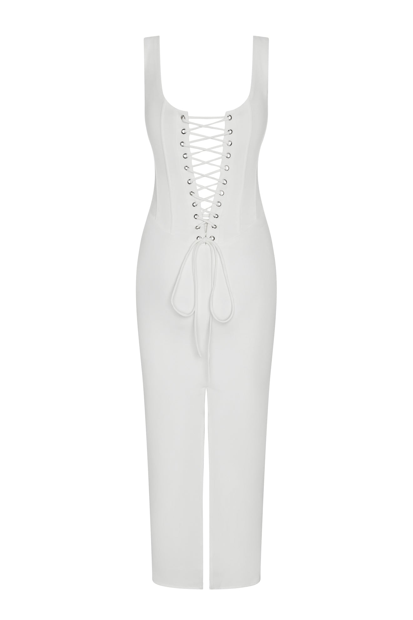 Janay Beyaz Korse Midi Elbise | D1115-WHITE-XS | D1115-WHITE-S | D1115-WHITE-M | D1115-WHITE-L | D1115-WHITE-XL | D1115-WHITE-XXL