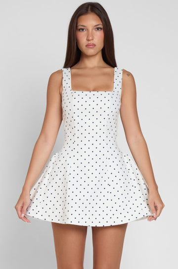Mariely Puantiyeli Korseli Mini Elbise | D1087-PLKDOT-XS | D1087-PLKDOT-S | D1087-PLKDOT-M | D1087-PLKDOT-L | D1087-PLKDOT-XL | D1087-PLKDOT-XXL
