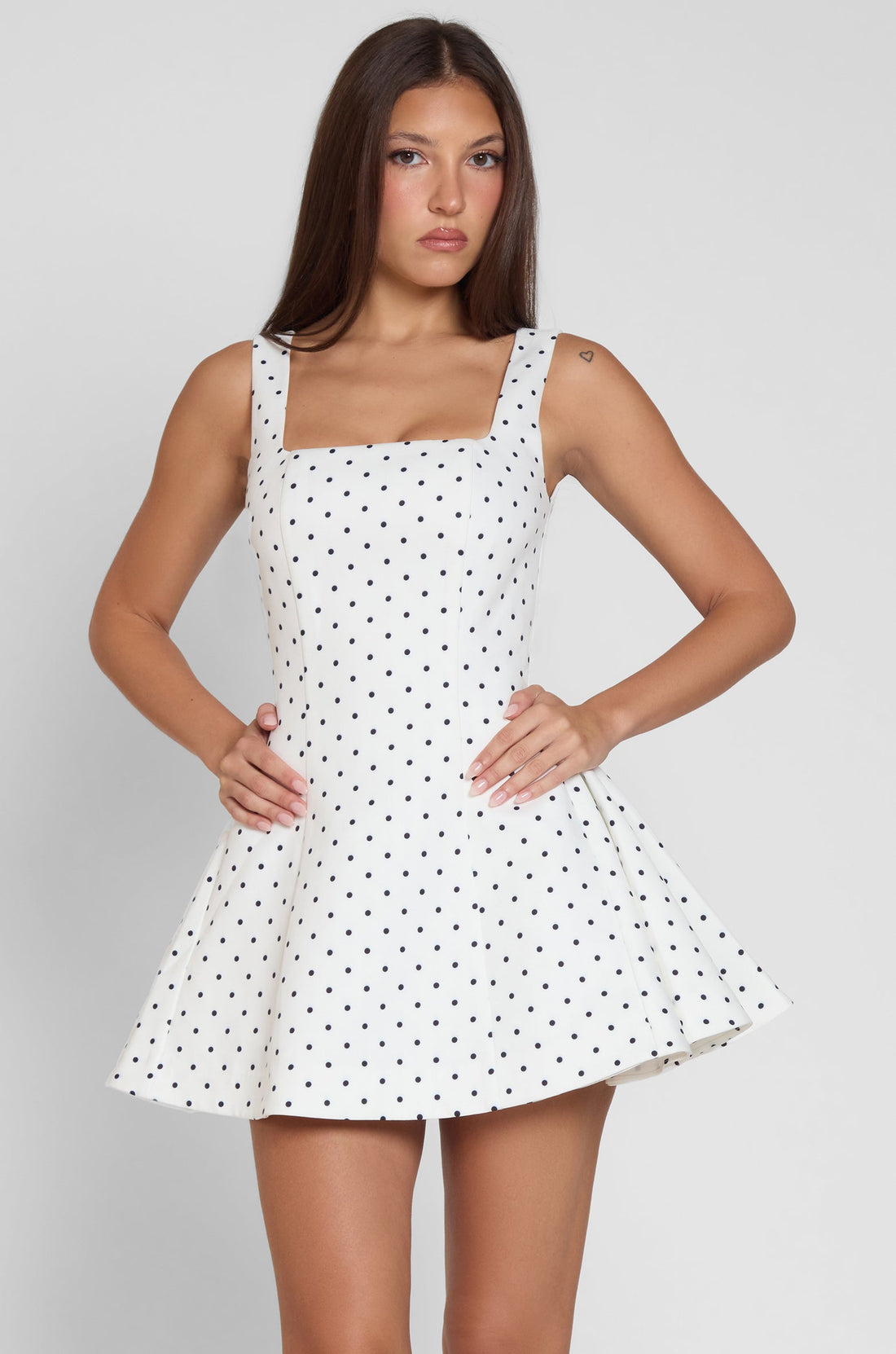 Mariely Puantiyeli Korseli Mini Elbise | D1087-PLKDOT-XS | D1087-PLKDOT-S | D1087-PLKDOT-M | D1087-PLKDOT-L | D1087-PLKDOT-XL | D1087-PLKDOT-XXL