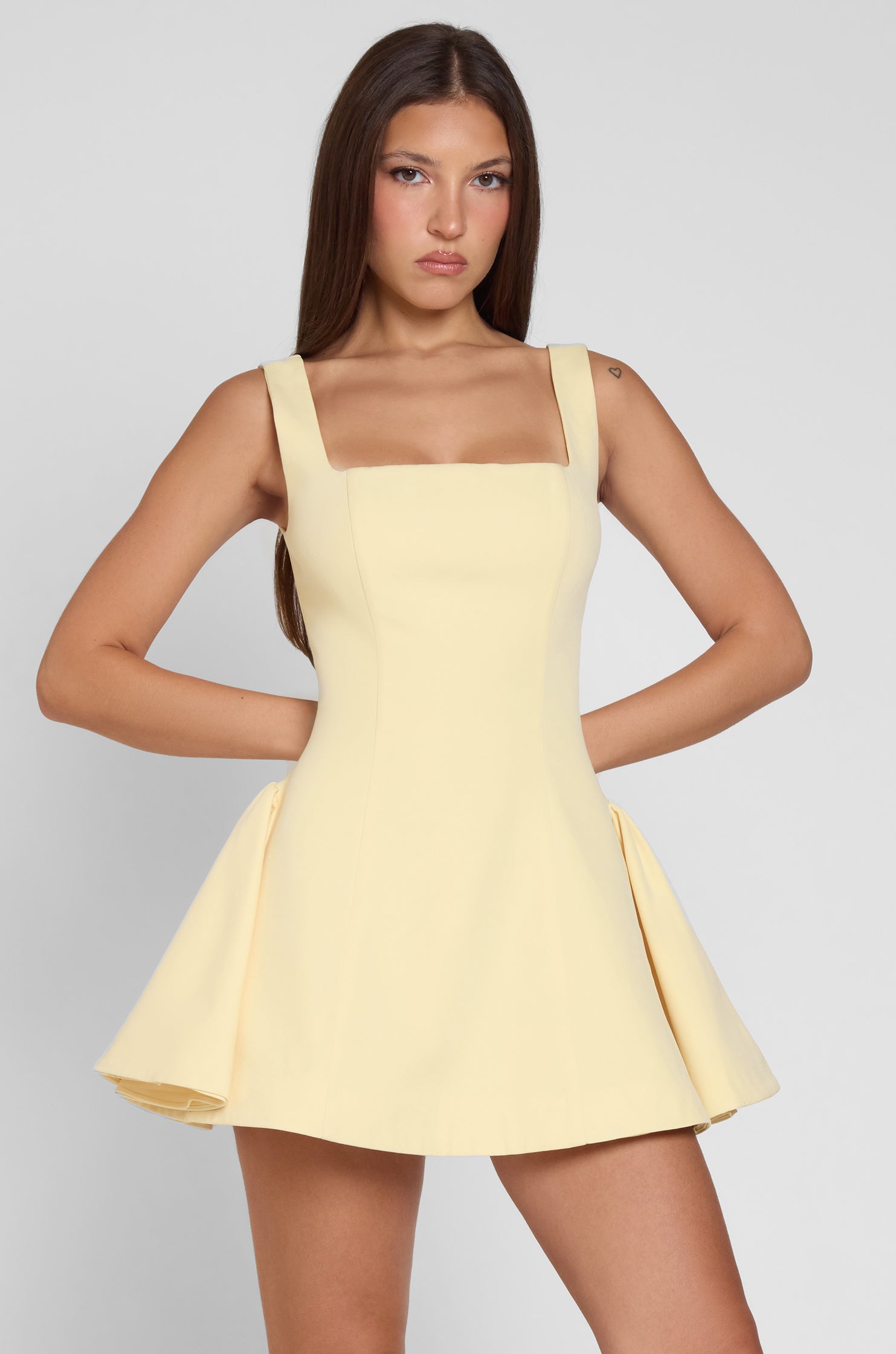 Adleigh Korseli Mini Elbise | D1087-YELLOW-XS | D1087-YELLOW-S | D1087-YELLOW-M | D1087-YELLOW-L | D1087-YELLOW-XL | D1087-YELLOW-XXL