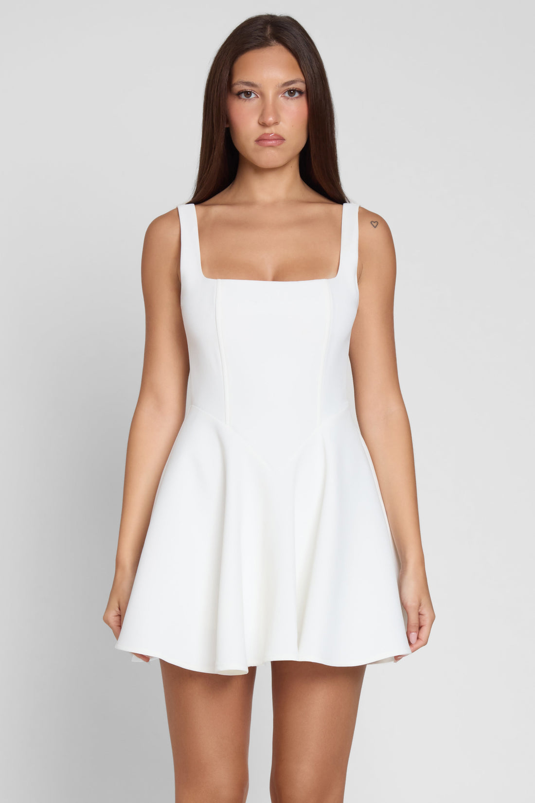 Ellis Korse Mini Elbise | D1094-WHITE-XS | D1094-WHITE-S | D1094-WHITE-M | D1094-WHITE-L | D1094-WHITE-XL | D1094-WHITE-XXL