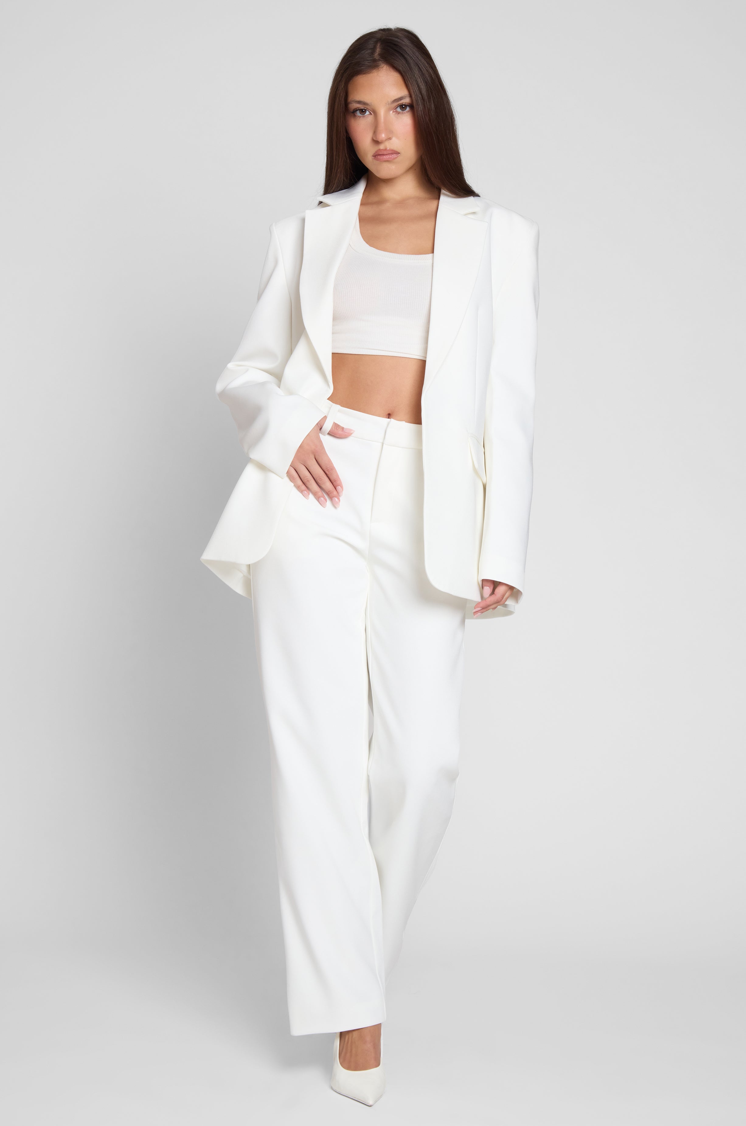 Niomi Oversize Kolon Blazer | BLZ1001-WHITE-XS | BLZ1001-WHITE-S | BLZ1001-WHITE-M | BLZ1001-WHITE-L | BLZ1001-WHITE-XL | BLZ1001-WHITE-XXL