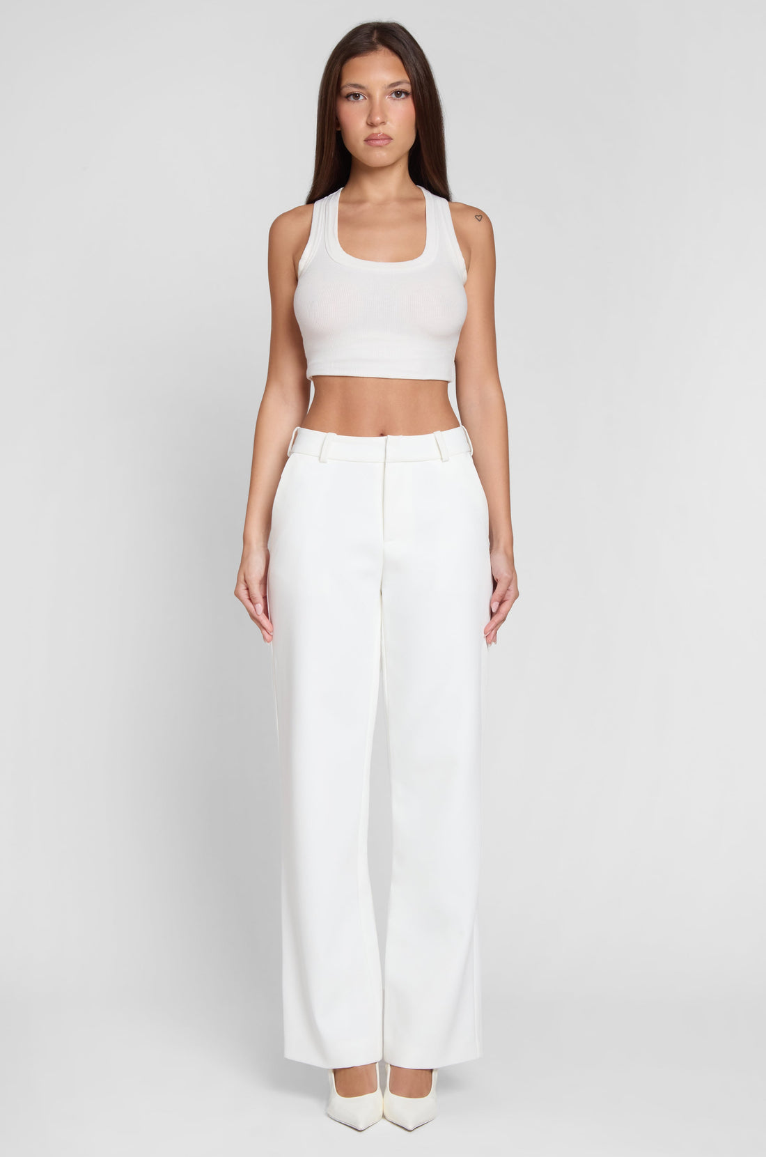 Aseel Duz Paca Beyaz Pantolon | P1001-WHITE-XS | P1001-WHITE-S | P1001-WHITE-M | P1001-WHITE-L | P1001-WHITE-XL | P1001-WHITE-XXL