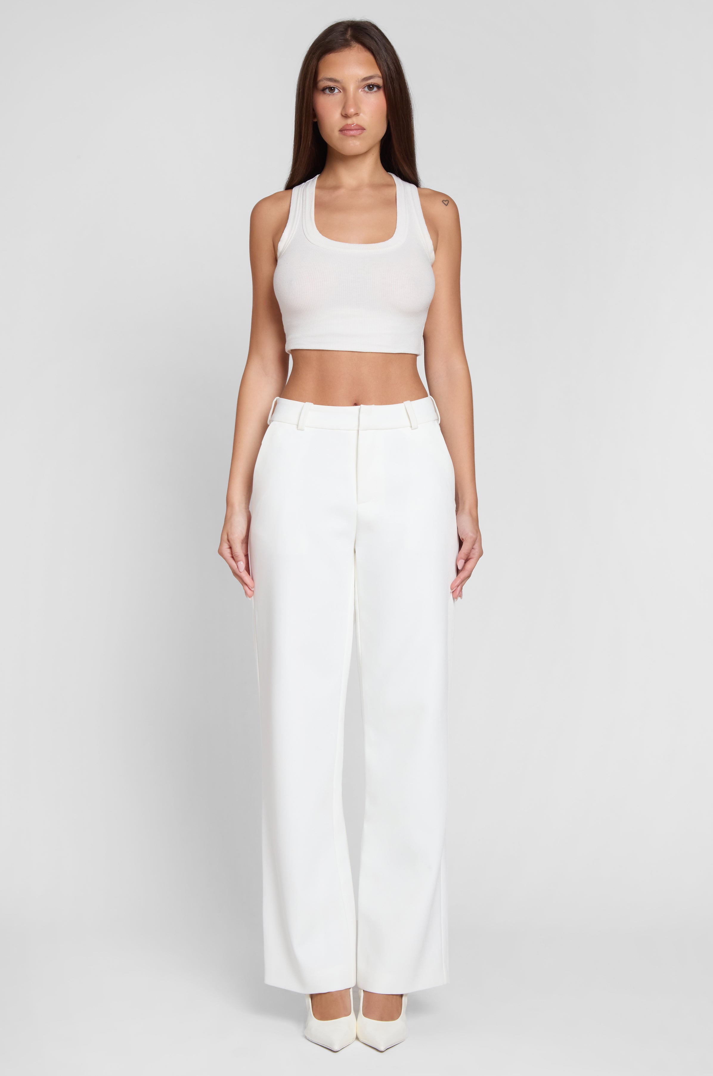 Aseel Duz Paca Beyaz Pantolon | P1001-WHITE-XS | P1001-WHITE-S | P1001-WHITE-M | P1001-WHITE-L | P1001-WHITE-XL | P1001-WHITE-XXL