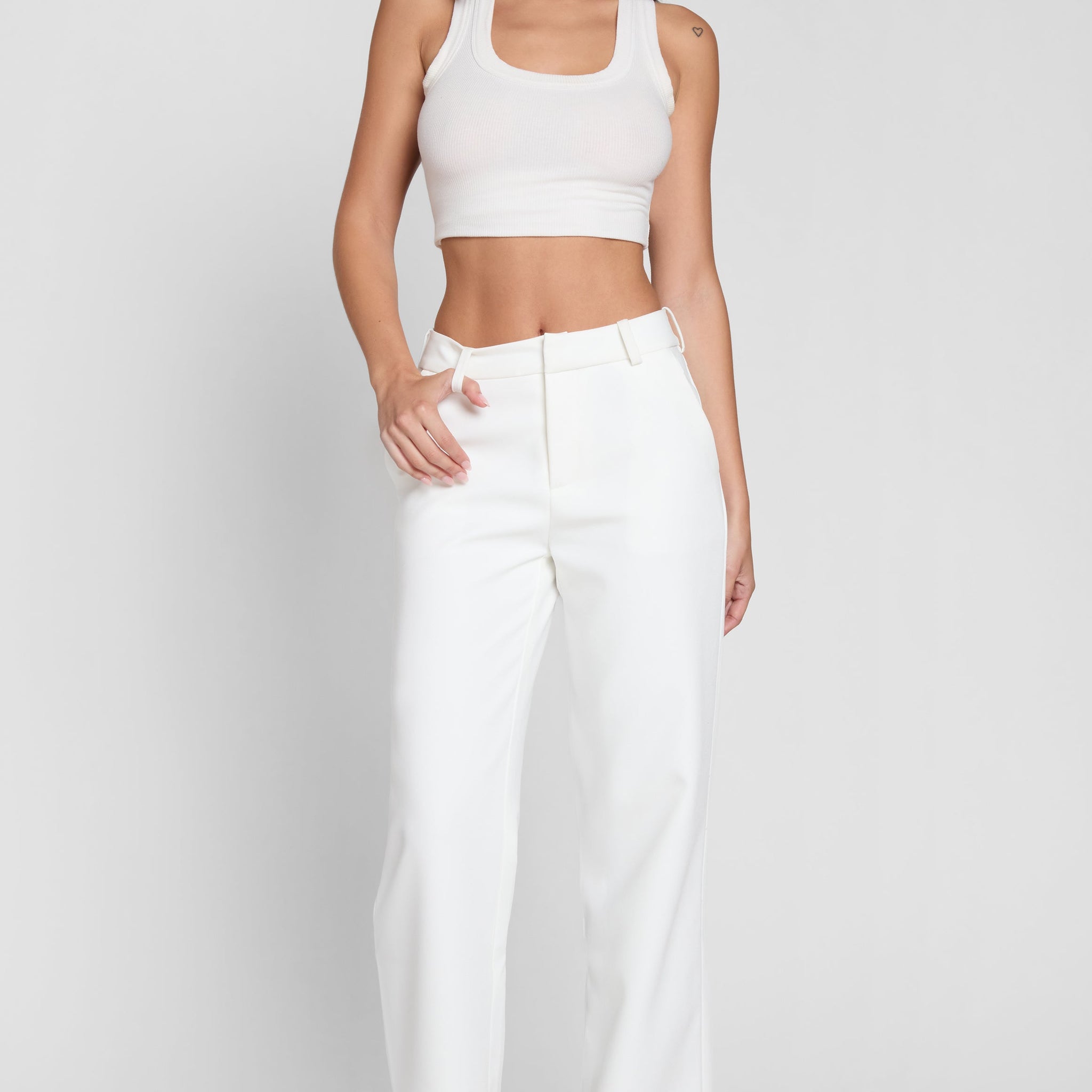 Aseel Duz Paca Beyaz Pantolon | P1001-WHITE-XS | P1001-WHITE-S | P1001-WHITE-M | P1001-WHITE-L | P1001-WHITE-XL | P1001-WHITE-XXL
