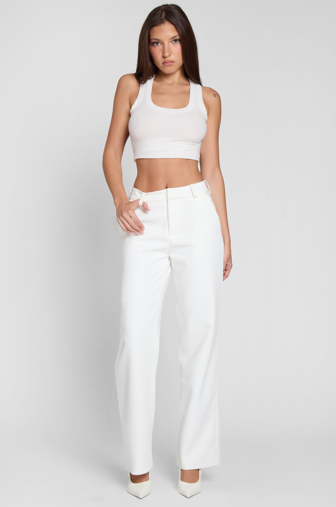 Aseel Duz Paca Beyaz Pantolon | P1001-WHITE-XS | P1001-WHITE-S | P1001-WHITE-M | P1001-WHITE-L | P1001-WHITE-XL | P1001-WHITE-XXL