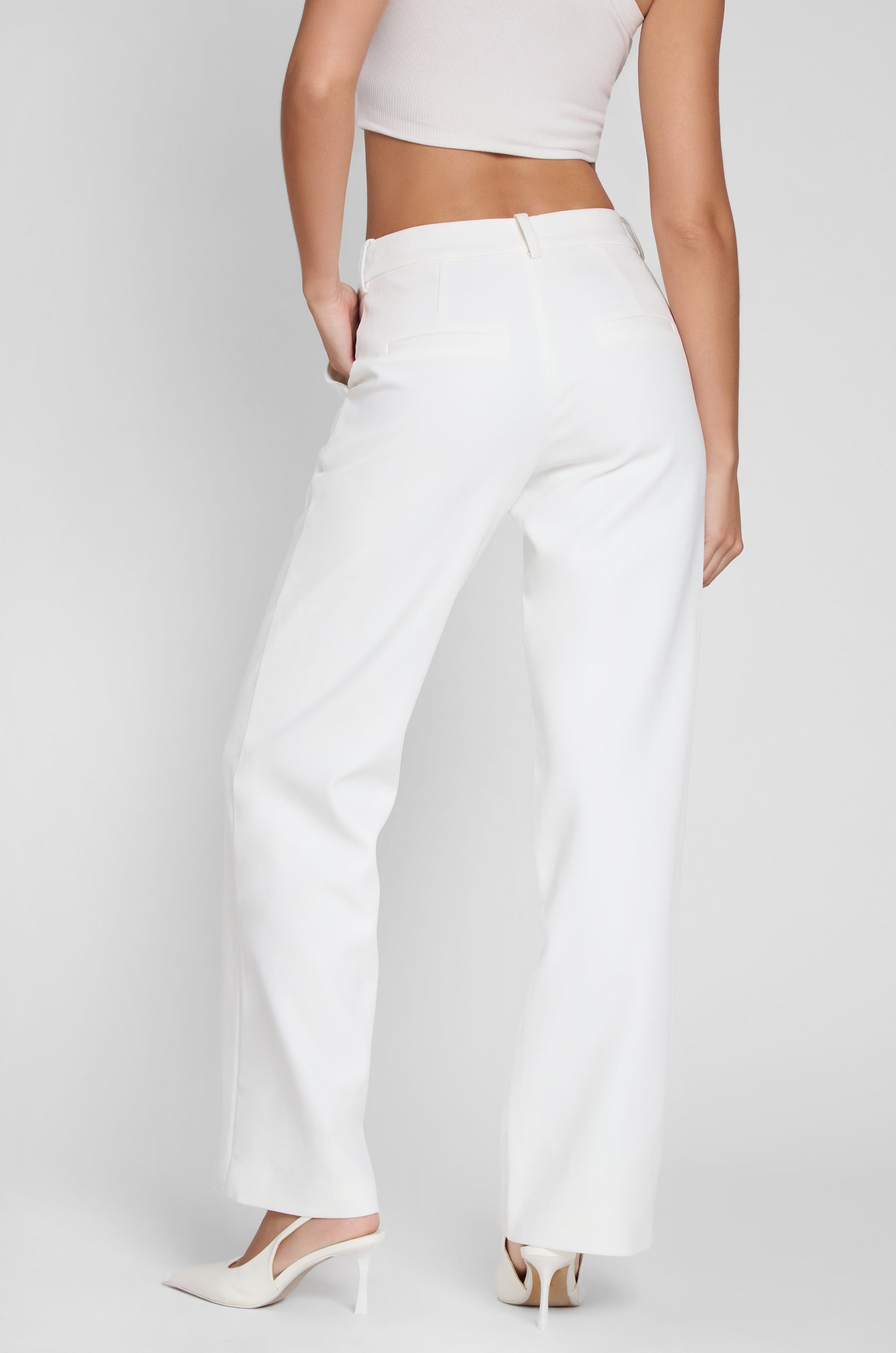 Aseel Duz Paca Beyaz Pantolon | P1001-WHITE-XS | P1001-WHITE-S | P1001-WHITE-M | P1001-WHITE-L | P1001-WHITE-XL | P1001-WHITE-XXL