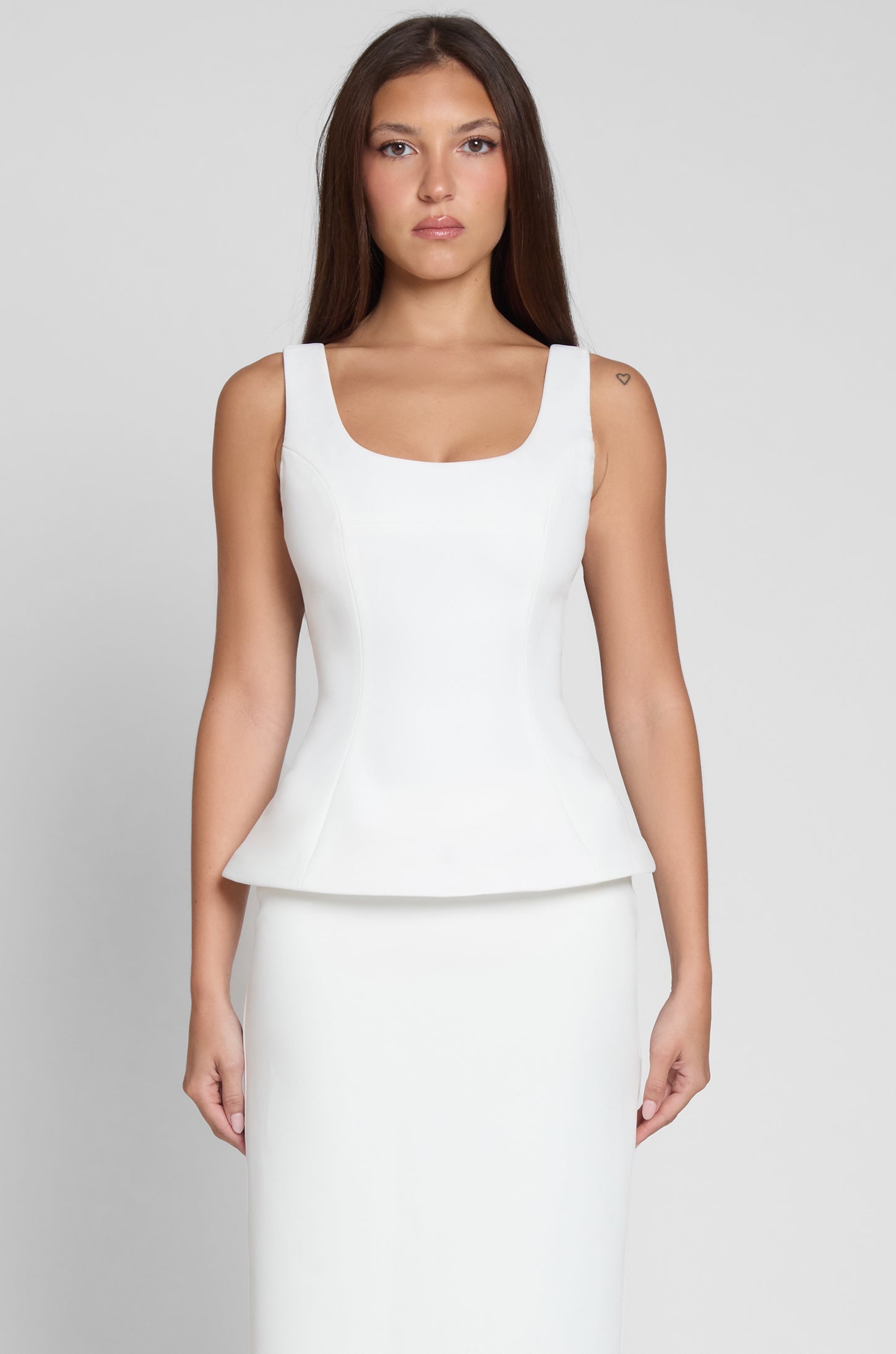 Kaleya Orgu Kontur Peplum Bustiyer | T1008-WHITE-XS | T1008-WHITE-S | T1008-WHITE-M | T1008-WHITE-L | T1008-WHITE-XL | T1008-WHITE-XXL