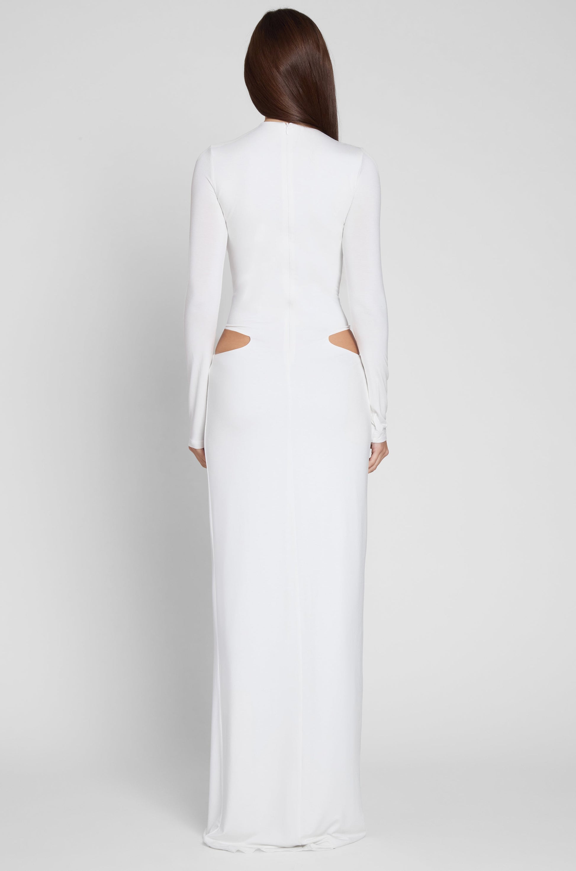 Azariah Kesik Detayli Maksi Elbise | D1149-WHITE-XS | D1149-WHITE-S | D1149-WHITE-M | D1149-WHITE-L | D1149-WHITE-XL | D1149-WHITE-XXL