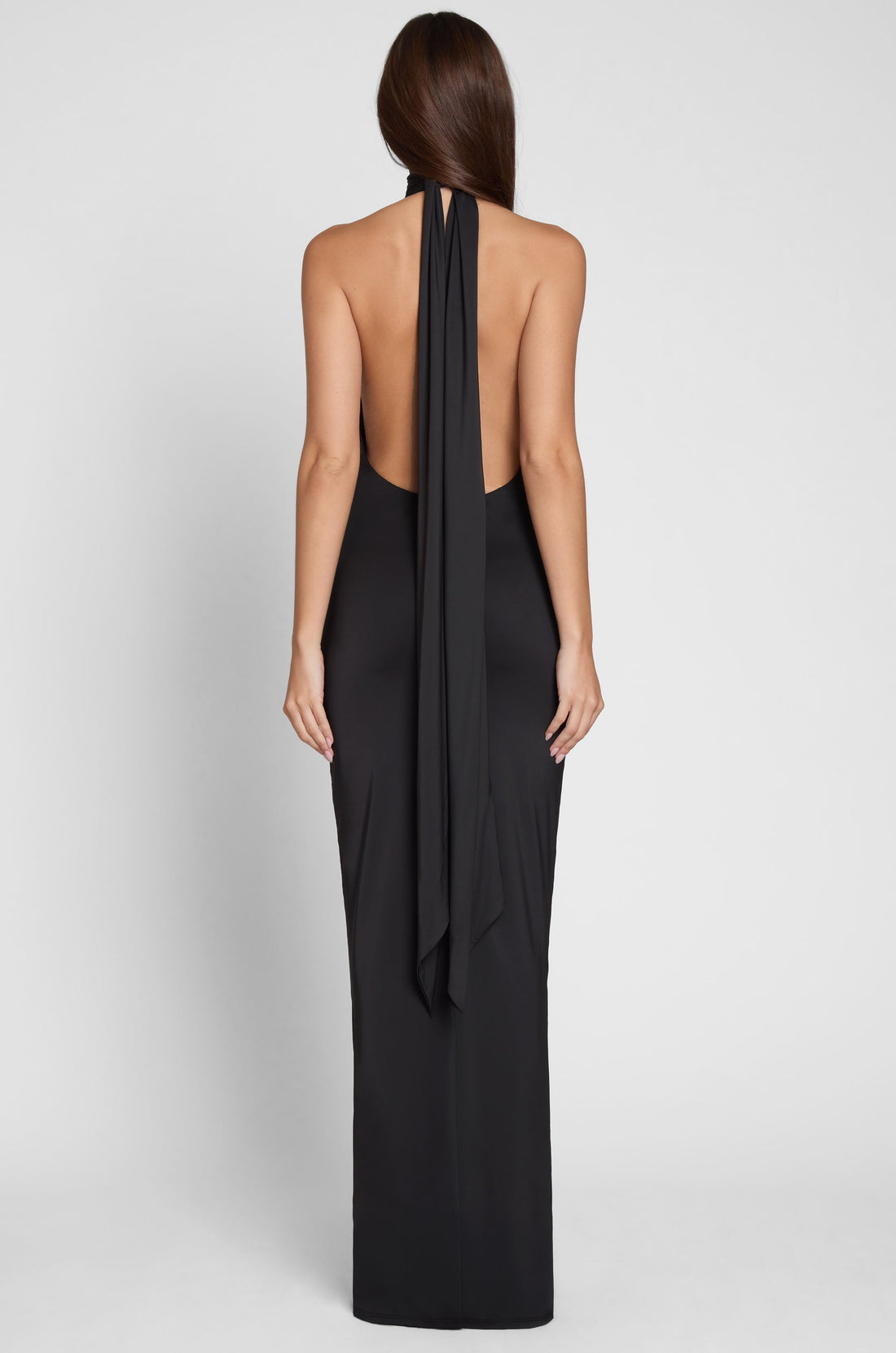 Leena Drapeli Maksi Elbise | D1075-BLK-XS | D1075-BLK-S | D1075-BLK-M | D1075-BLK-L | D1075-BLK-XL | D1075-BLK-XXL