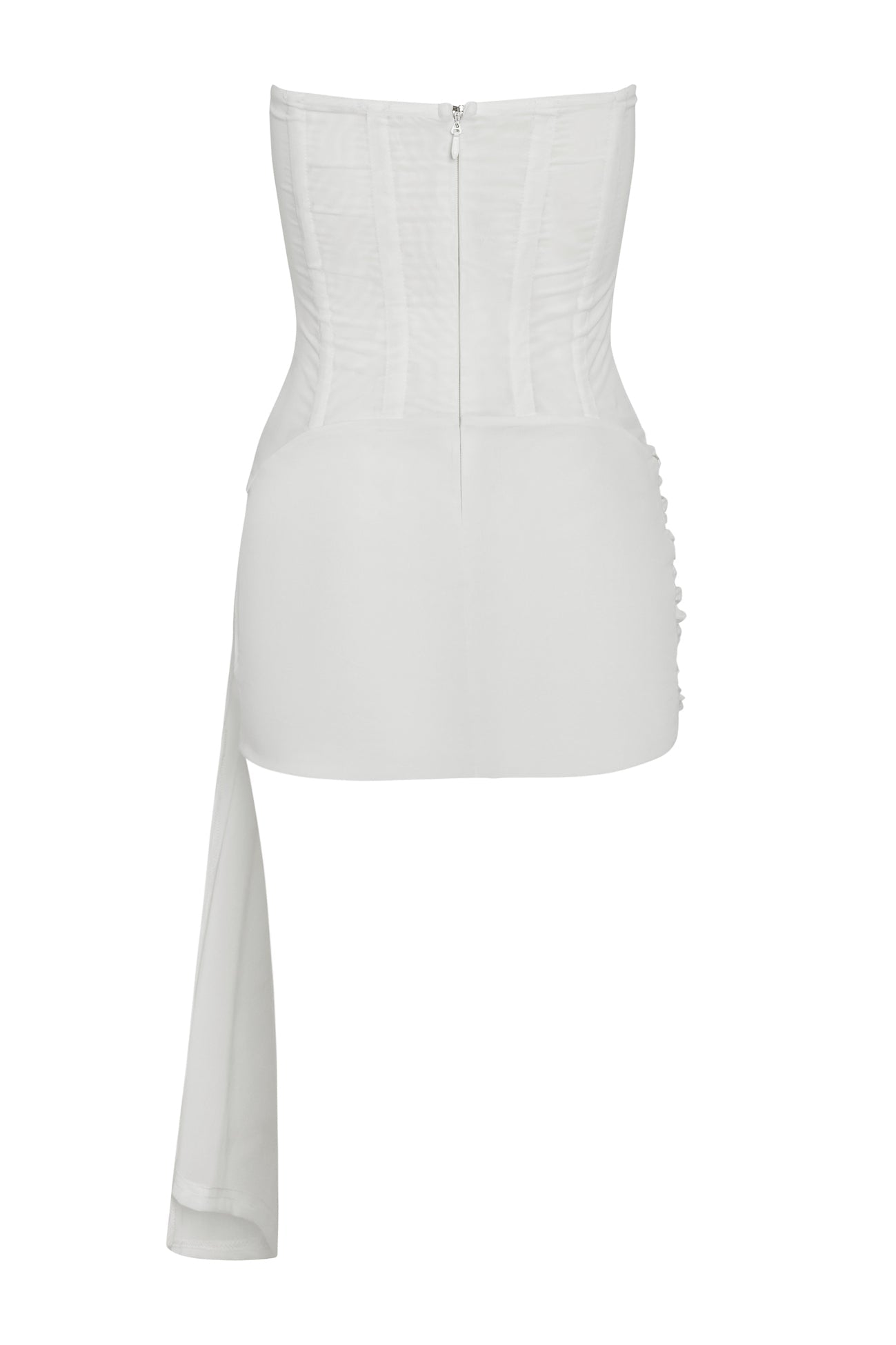 Jaylen File Korse Mini Elbise | D1120-WHITE-XS | D1120-WHITE-S | D1120-WHITE-M | D1120-WHITE-L | D1120-WHITE-XL | D1120-WHITE-XXL