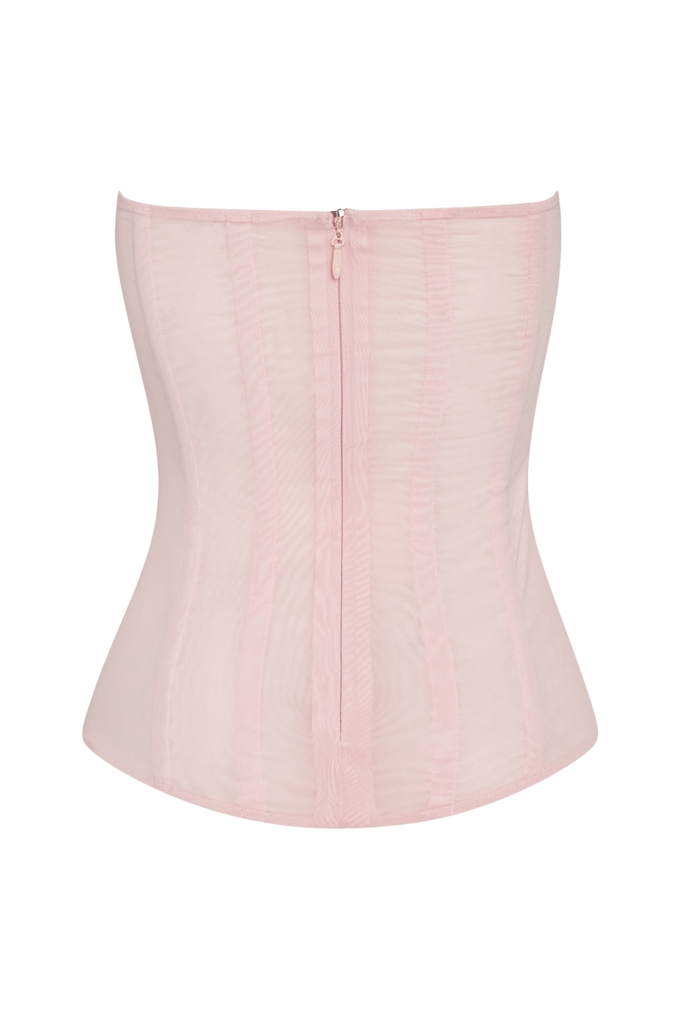 Isra Pink Mesh Corset Top | T1016-PINK-XS | T1016-PINK-S | T1016-PINK-M | T1016-PINK-L | T1016-PINK-XL | T1016-PINK-XXL