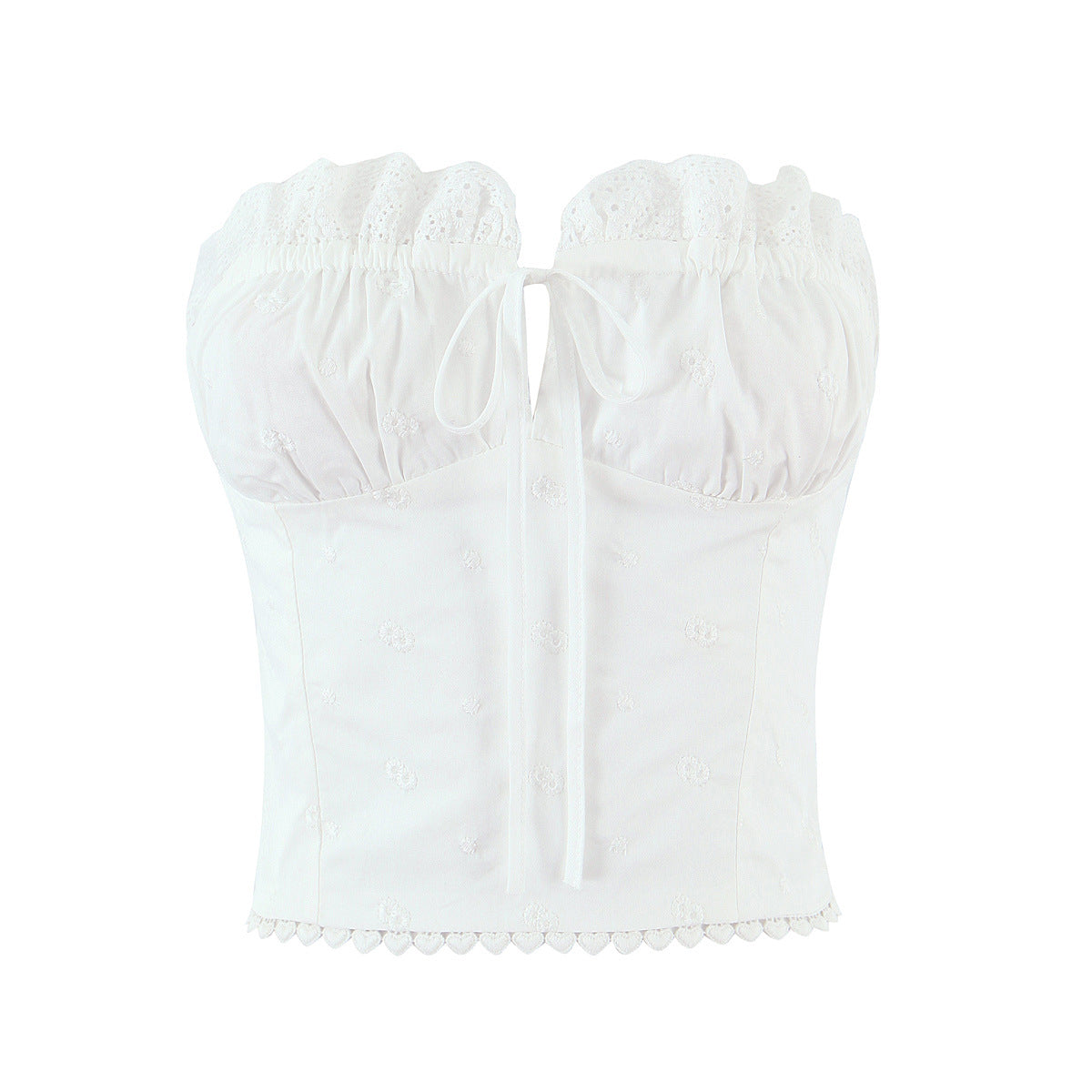 Charm Nakışlı Dantel Bralet - Beyaz [OC0WE3OH]