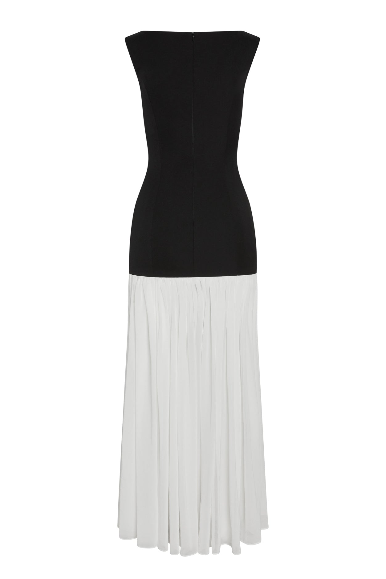 Mirian Kontrast Sifon Maksi Elbise | D1110-BLK-XS | D1110-BLK-S | D1110-BLK-M | D1110-BLK-L | D1110-BLK-XL | D1110-BLK-XXL