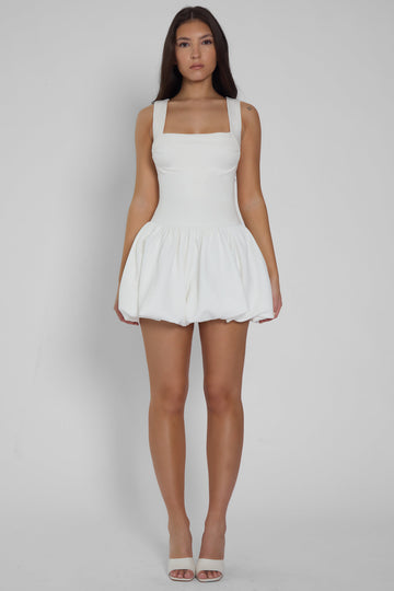 Jaycee Beyaz Orgu Mini Elbise | D1082-WHITE-XS | D1082-WHITE-S | D1082-WHITE-M | D1082-WHITE-L | D1082-WHITE-XL | D1082-WHITE-XXL