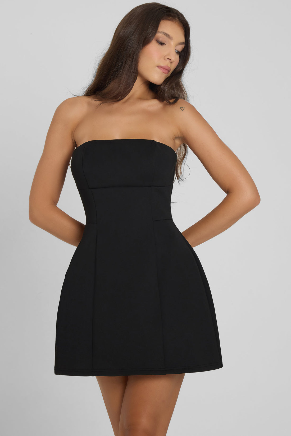 Maribelle Straplez Mini Elbise | D1049-BLK-XS | D1049-BLK-S | D1049-BLK-M | D1049-BLK-L | D1049-BLK-XL | D1049-BLK-XXL