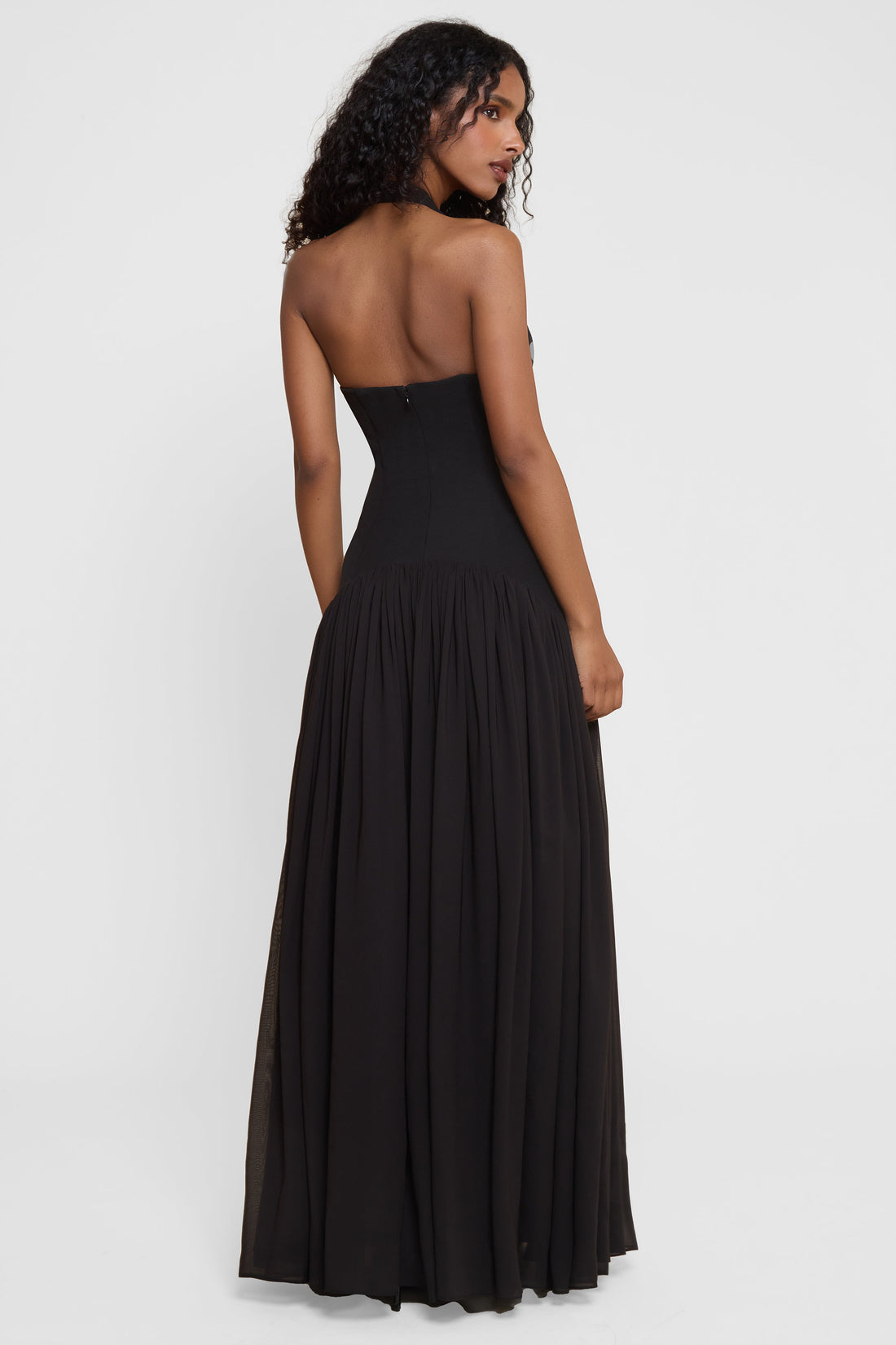 Aleksandra Halter Corset Maxi Dress | D1131-BLK-XS | D1131-BLK-S | D1131-BLK-M | D1131-BLK-L | D1131-BLK-XL | D1131-BLK-XXL