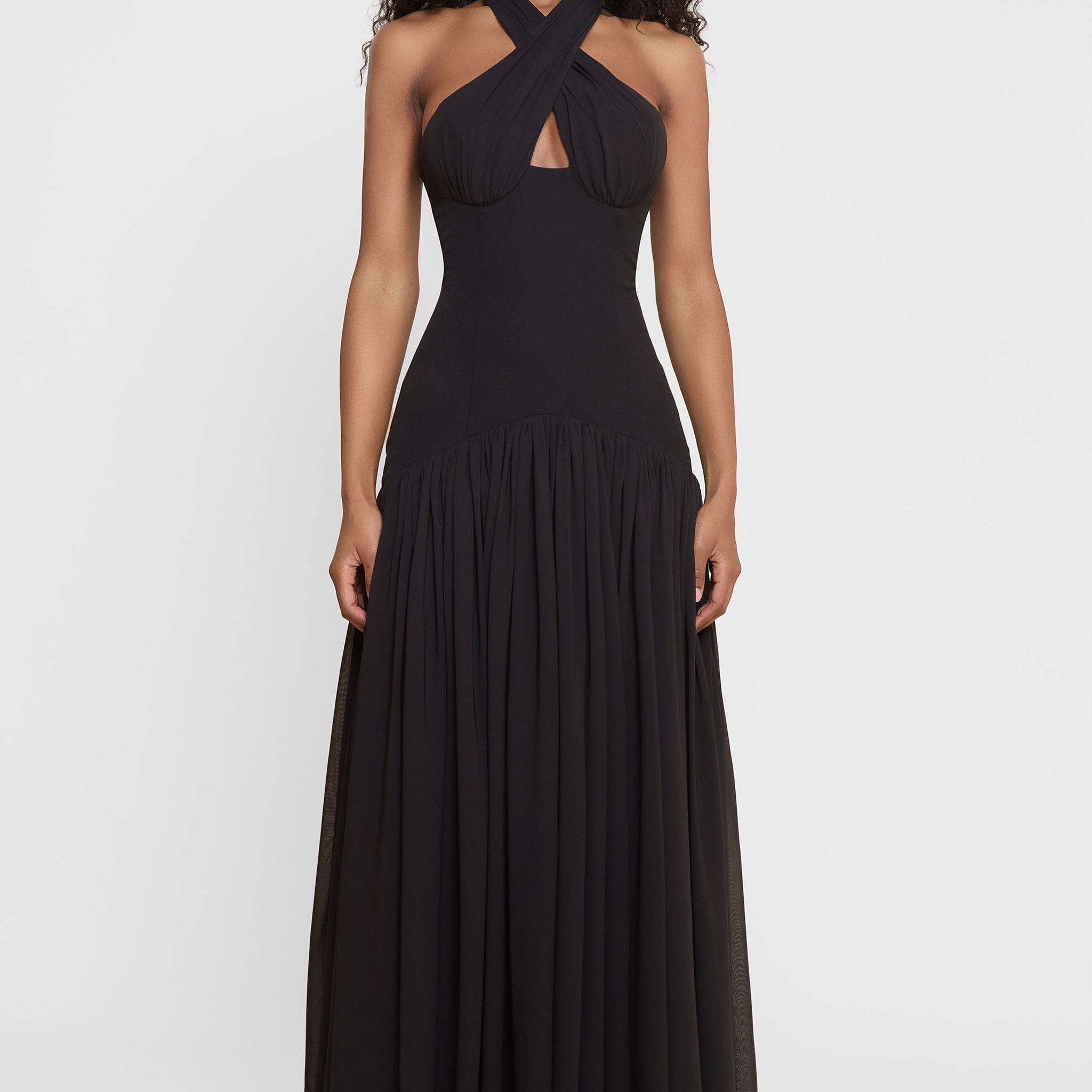 Aleksandra Halter Corset Maxi Dress | D1131-BLK-XS | D1131-BLK-S | D1131-BLK-M | D1131-BLK-L | D1131-BLK-XL | D1131-BLK-XXL