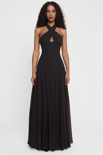 Aleksandra Halter Corset Maxi Dress | D1131-BLK-XS | D1131-BLK-S | D1131-BLK-M | D1131-BLK-L | D1131-BLK-XL | D1131-BLK-XXL
