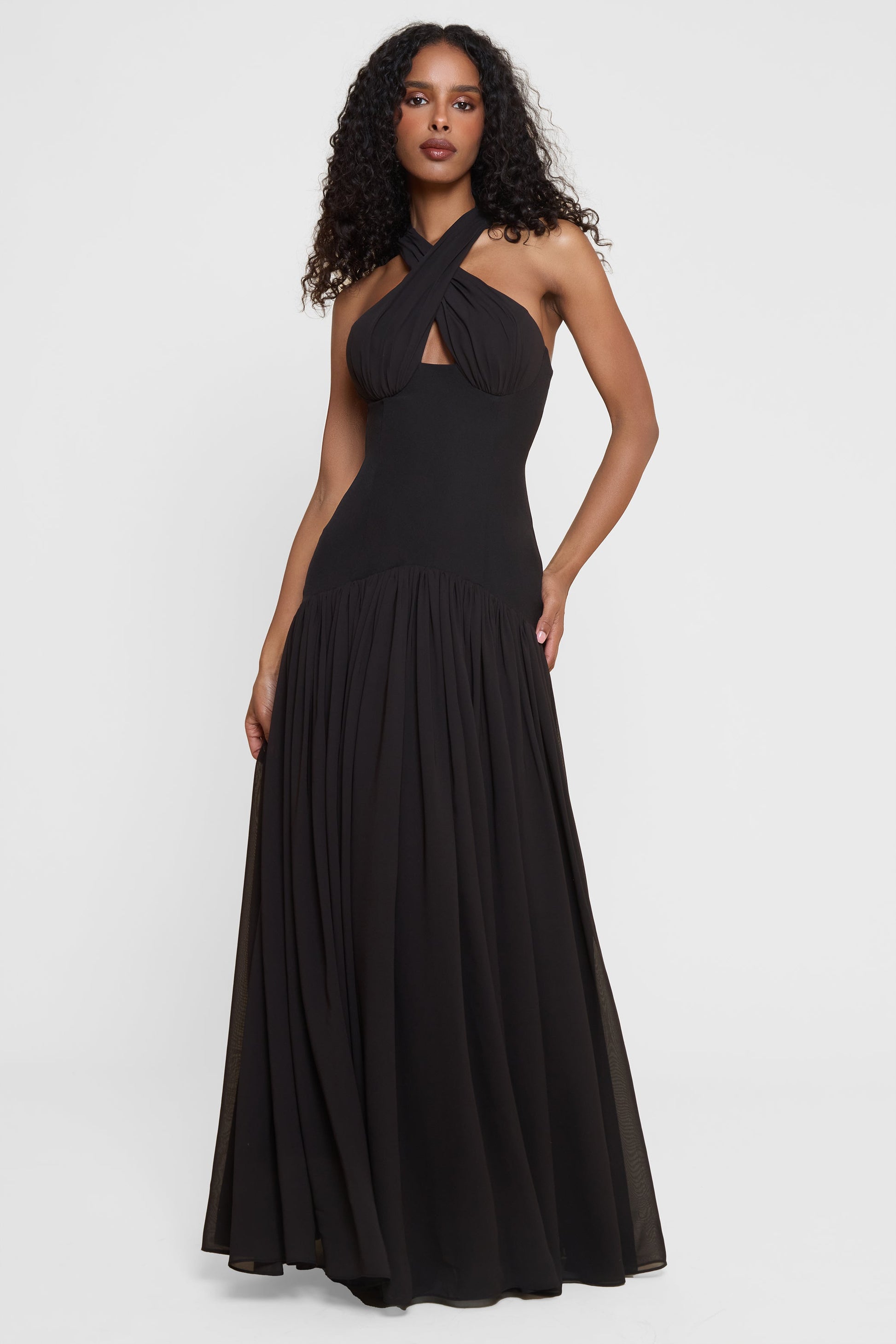Aleksandra Halter Corset Maxi Dress | D1131-BLK-XS | D1131-BLK-S | D1131-BLK-M | D1131-BLK-L | D1131-BLK-XL | D1131-BLK-XXL