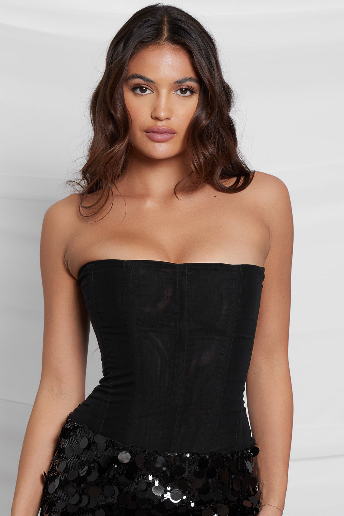 Soleil Straplez File Korse Ust | T1016-BLK-XS | T1016-BLK-S | T1016-BLK-M | T1016-BLK-L | T1016-BLK-XL | T1016-BLK-XXL