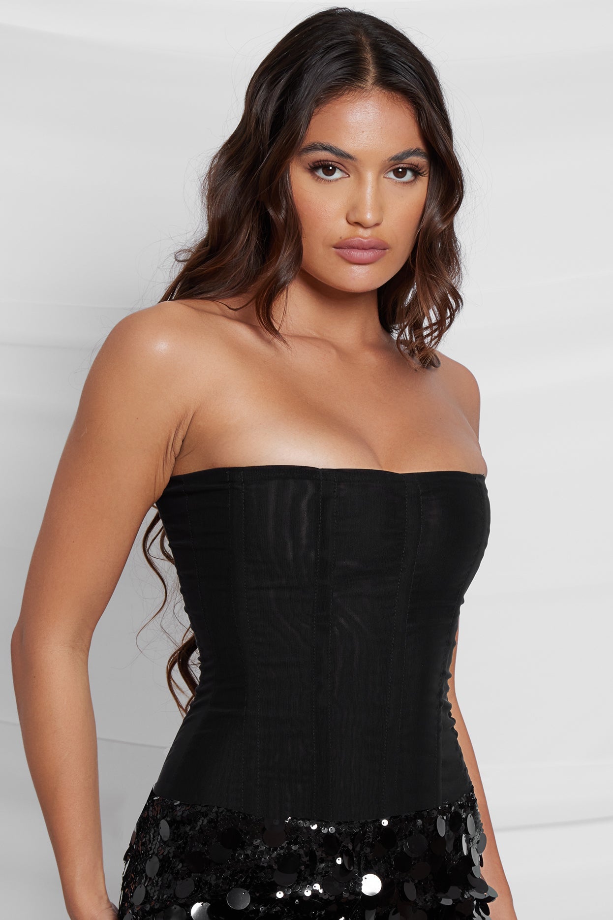 Soleil Straplez File Korse Ust | T1016-BLK-XS | T1016-BLK-S | T1016-BLK-M | T1016-BLK-L | T1016-BLK-XL | T1016-BLK-XXL