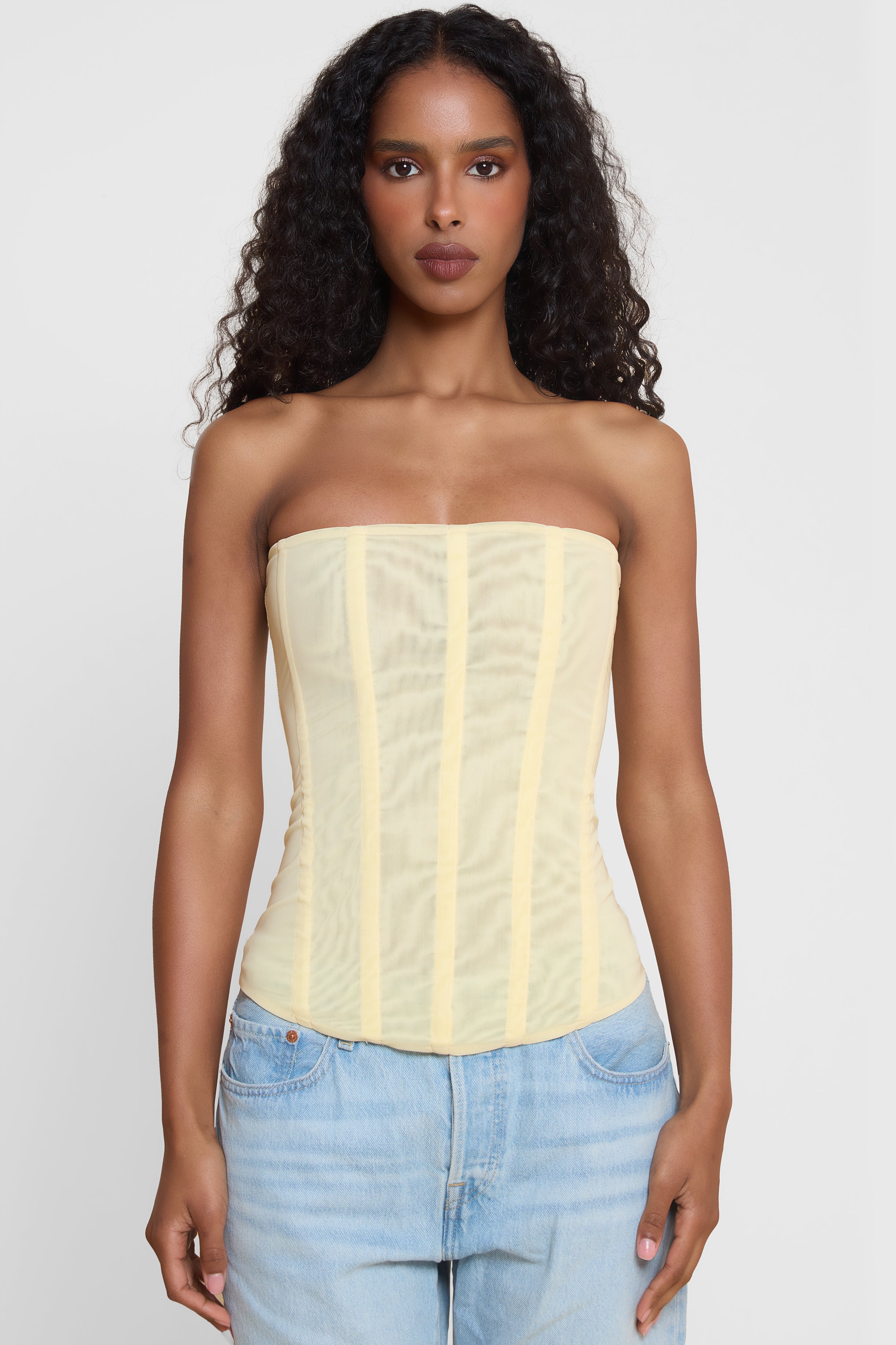 Leanne Straplez File Korse Ust | T1016-YELLOW-XS | T1016-YELLOW-S | T1016-YELLOW-M | T1016-YELLOW-L | T1016-YELLOW-XL | T1016-YELLOW-XXL