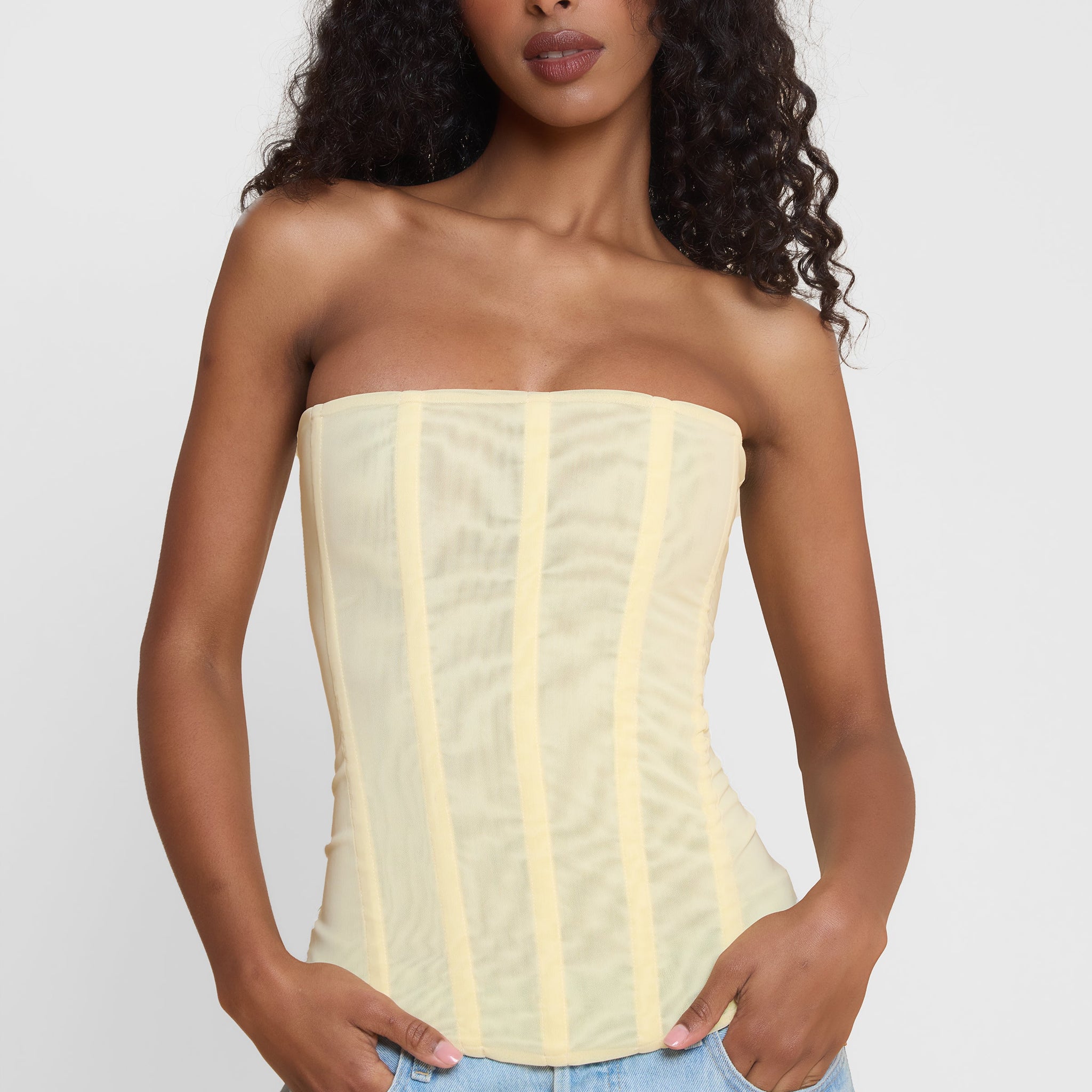 Leanne Straplez File Korse Ust | T1016-YELLOW-XS | T1016-YELLOW-S | T1016-YELLOW-M | T1016-YELLOW-L | T1016-YELLOW-XL | T1016-YELLOW-XXL
